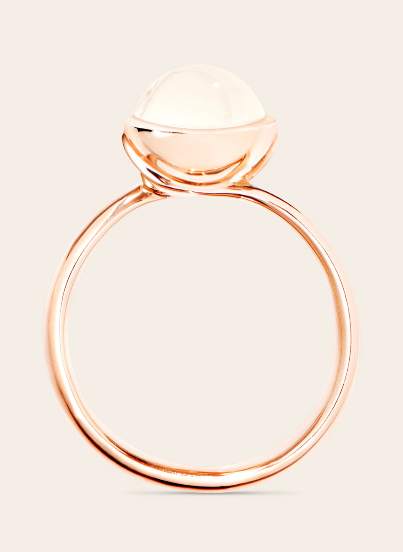 TAMARA COMOLLI Ring BOUTON SMALL aus 18K Roségold sand Mondstein, Farbe: ROSÉGOLD (Bild 4)