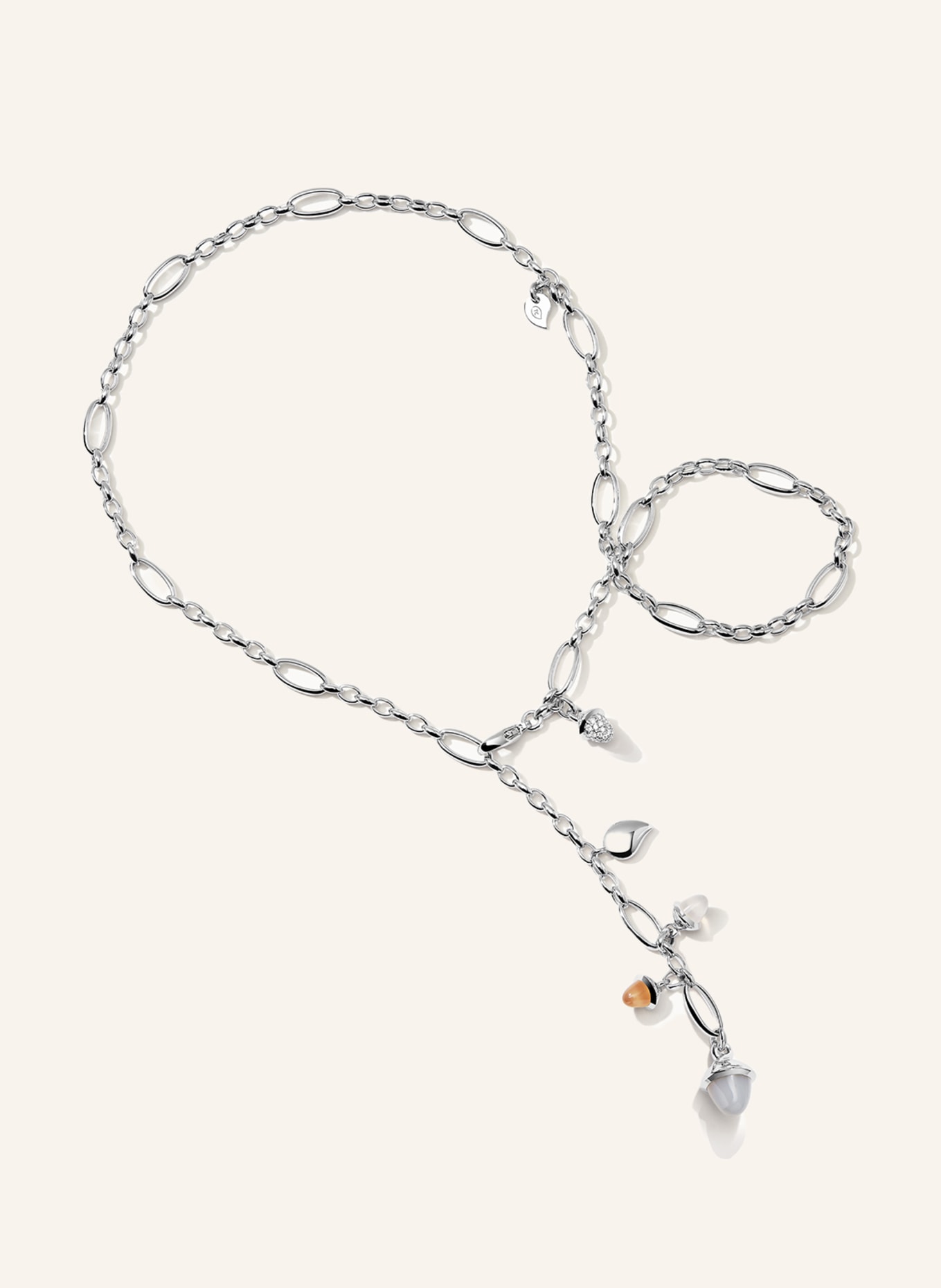 TAMARA COMOLLI Halskette MIKADO COLLIER DELICATE Cashmere mit Diamant Pavé, Farbe: WEISSGOLD (Bild 3)