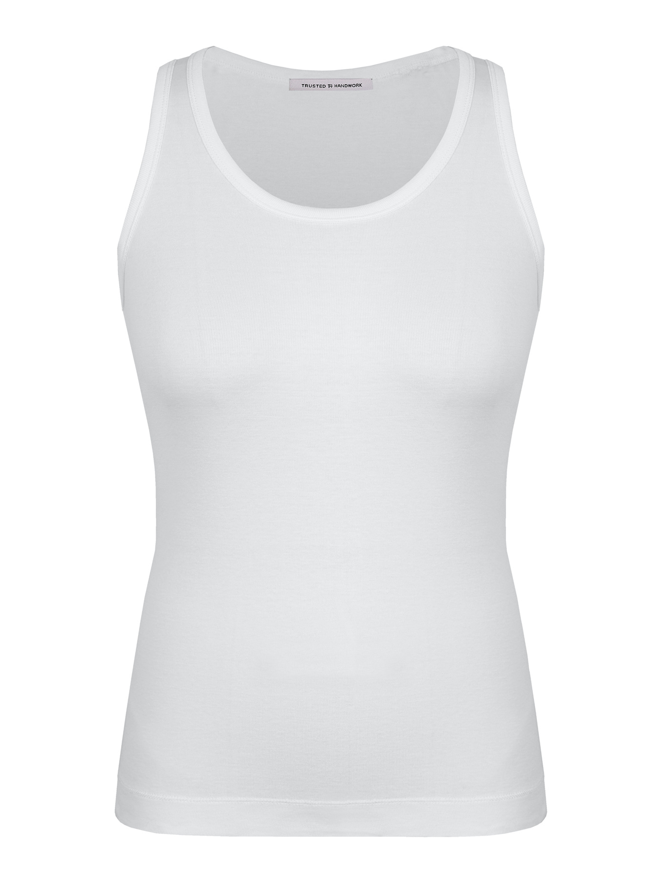 TRUSTED HANDWORK Tank Top - 1x1 Rib, Farbe: WEISS (Bild 3)