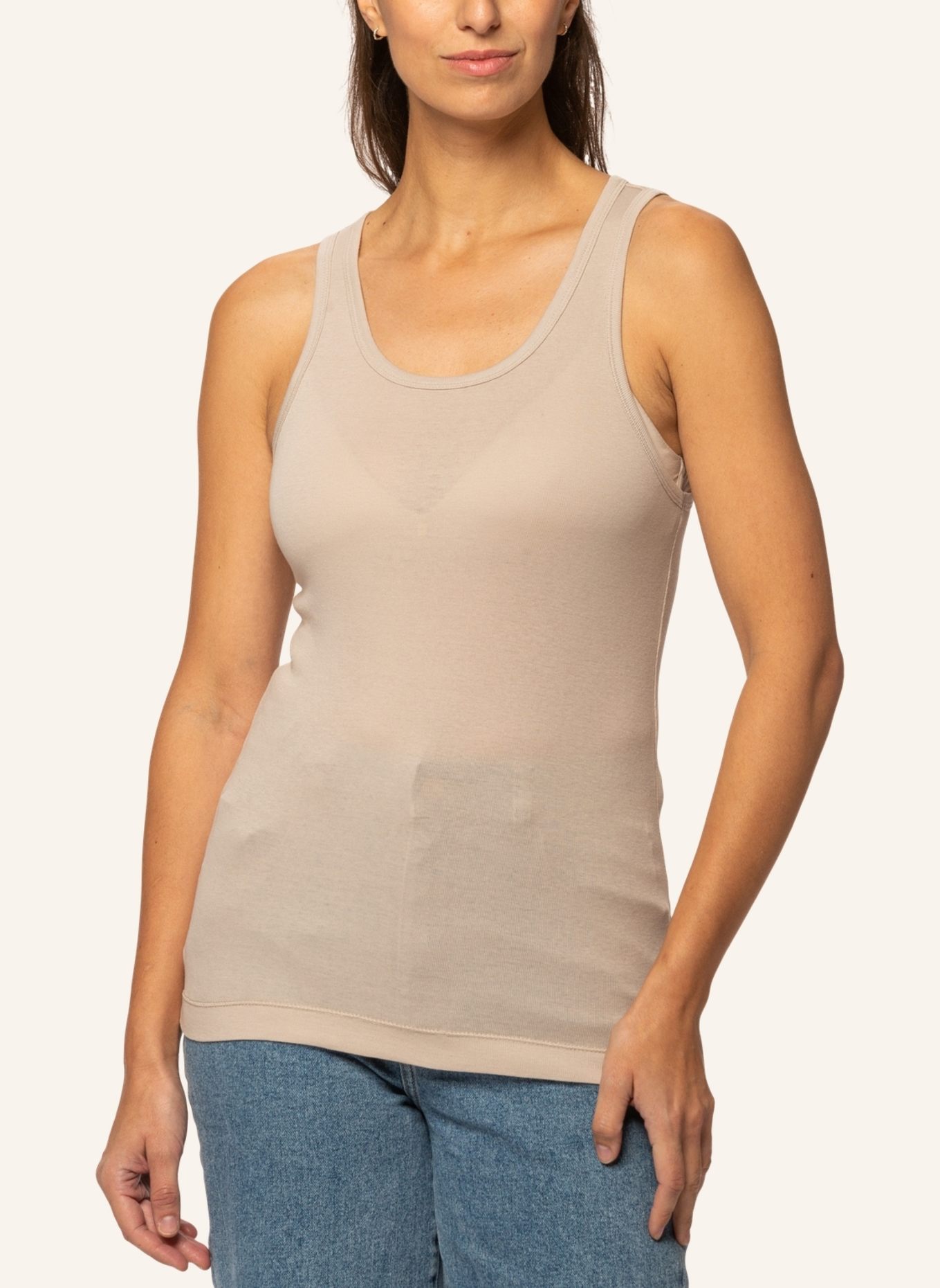 TRUSTED HANDWORK Tank Top - 1x1 Rib, Farbe: BEIGE (Bild 5)