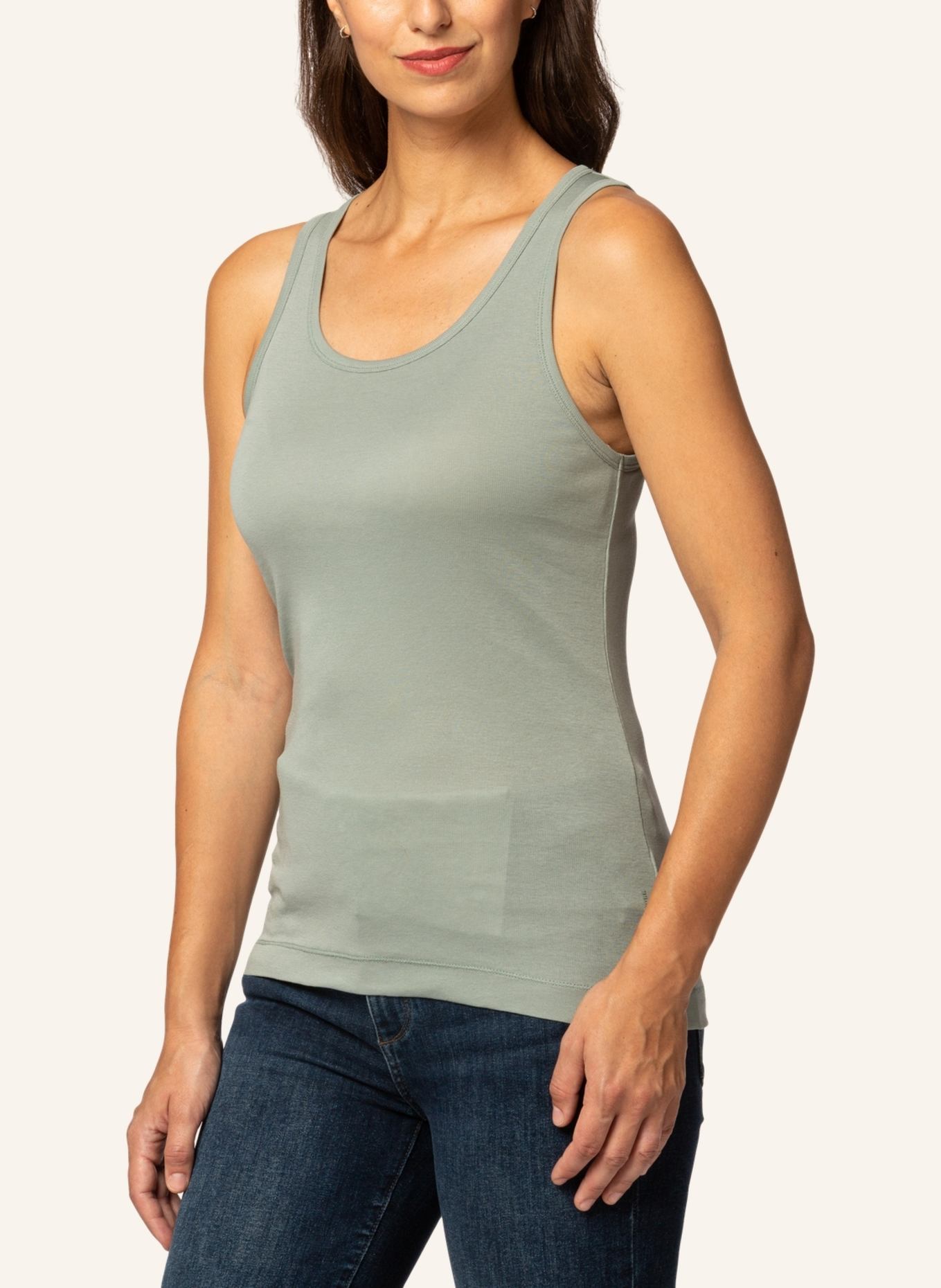 TRUSTED HANDWORK Tank Top - 1x1 Rib, Farbe: GRÜN (Bild 5)