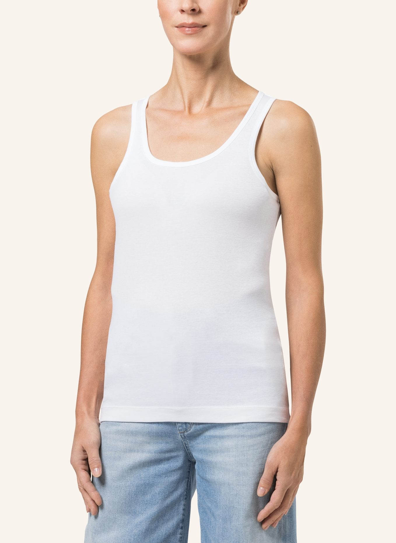 TRUSTED HANDWORK Tank Top - 1x1 Rib, Farbe: WEISS (Bild 4)