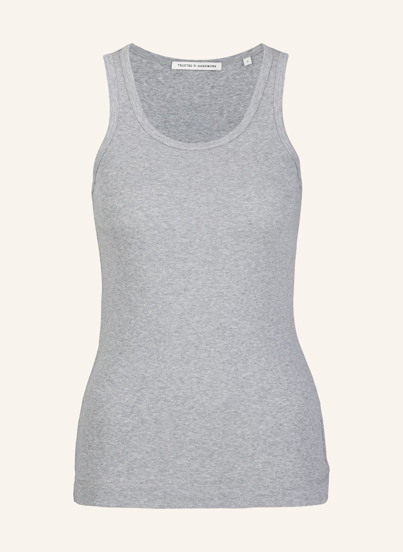 TRUSTED HANDWORK Tank Top - 1x1 Rib, Farbe: GRAU (Bild 1)