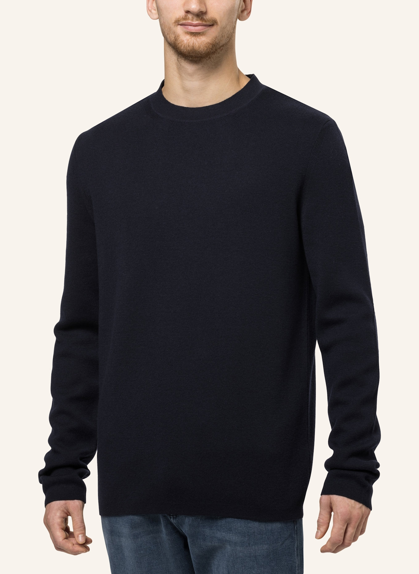 TRUSTED HANDWORK Crew Neck 1/1-Sleeve Pullover, Farbe: BLAU (Bild 4)