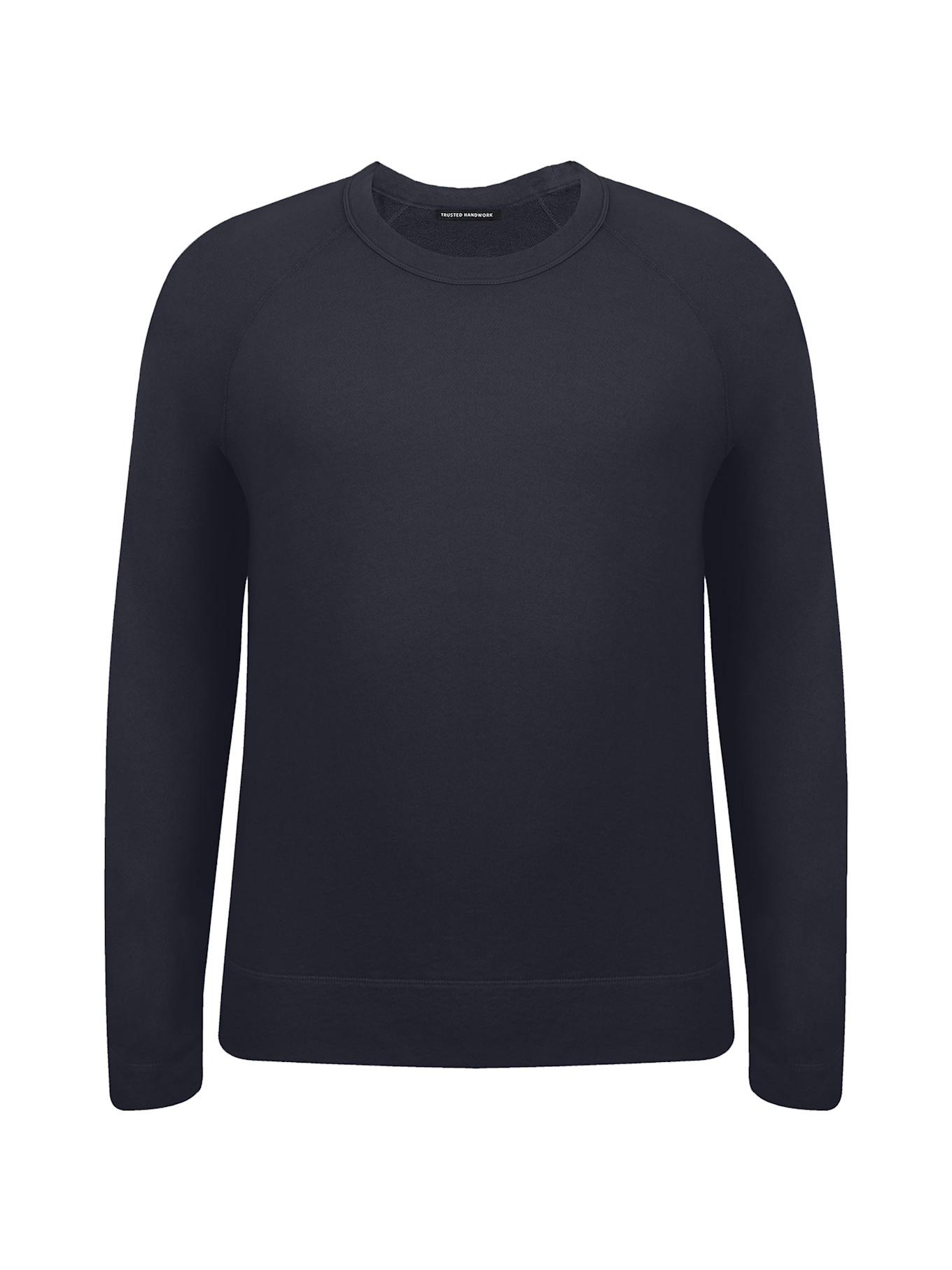 TRUSTED HANDWORK Round Neck 1/1-Sleeve Sweatshirt with Raglan, Farbe: BLAU (Bild 1)