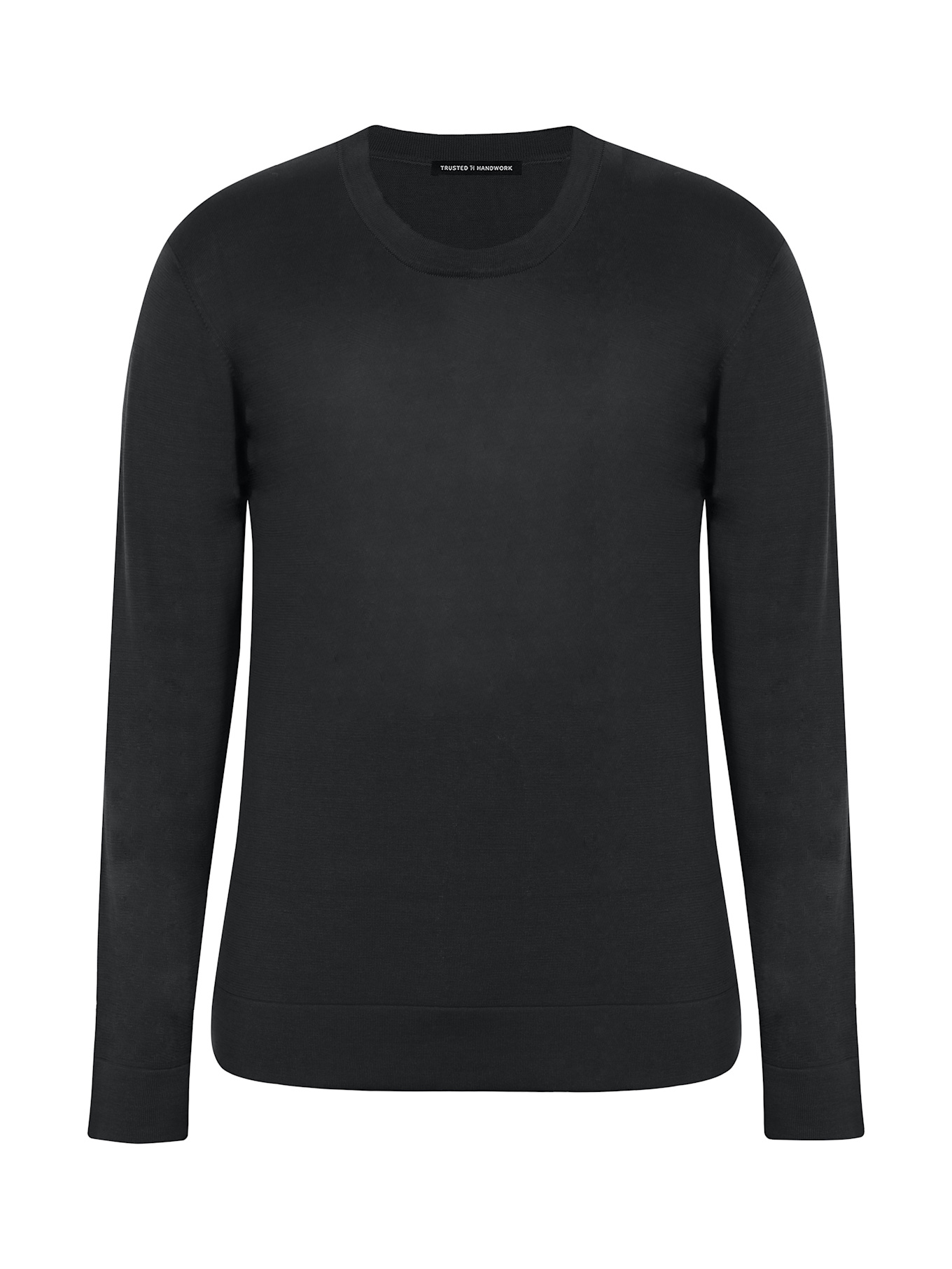 TRUSTED HANDWORK Round Neck 1/1-Sleeve Pullover, Farbe: SCHWARZ (Bild 3)