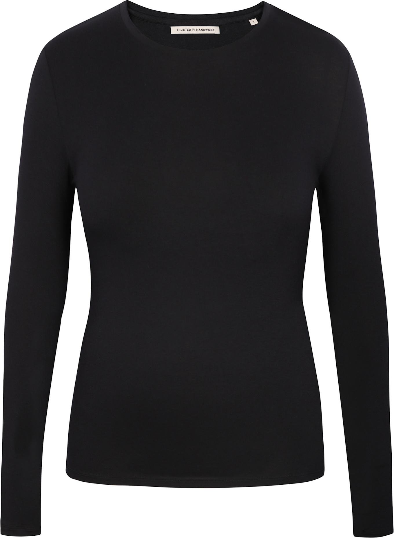 TRUSTED HANDWORK Round Neck 1/1-Sleeve T-Shirt, Farbe: SCHWARZ (Bild 3)