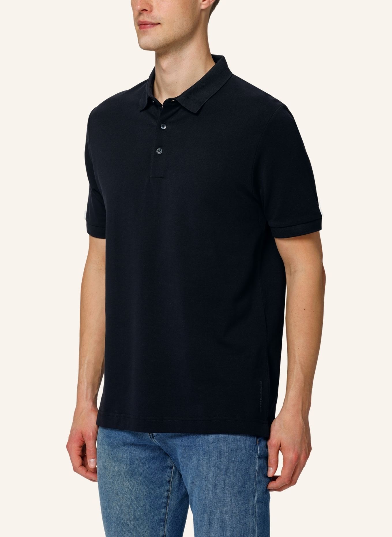 TRUSTED HANDWORK 1/2-Sleeve Polo Shirt with Flatknit Collar, Farbe: BLAU (Bild 5)