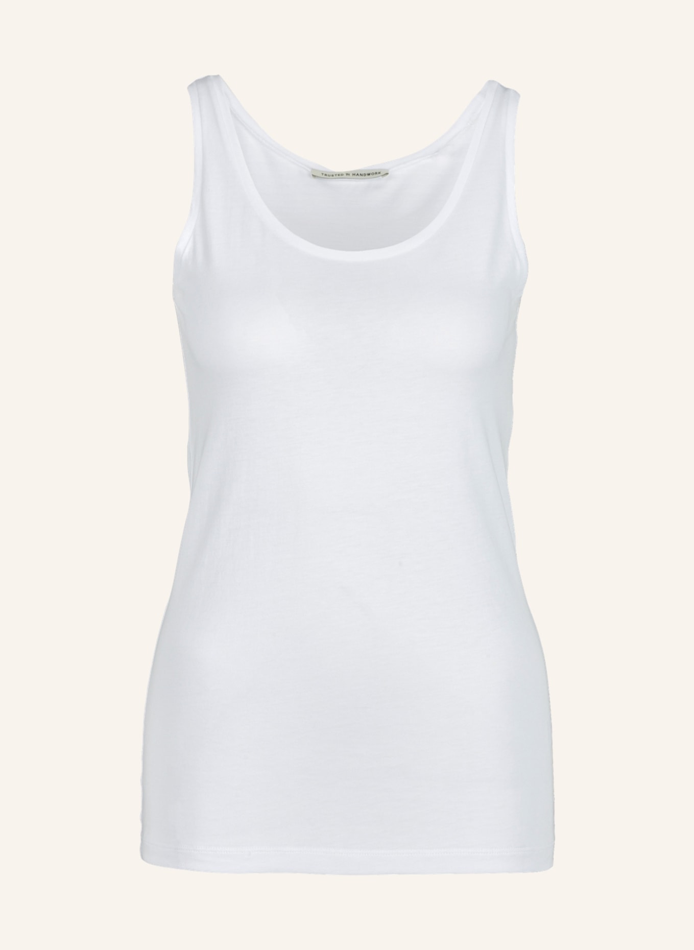 TRUSTED HANDWORK Tank Top - Original Supima Single Jersey, Farbe: WEISS (Bild 1)