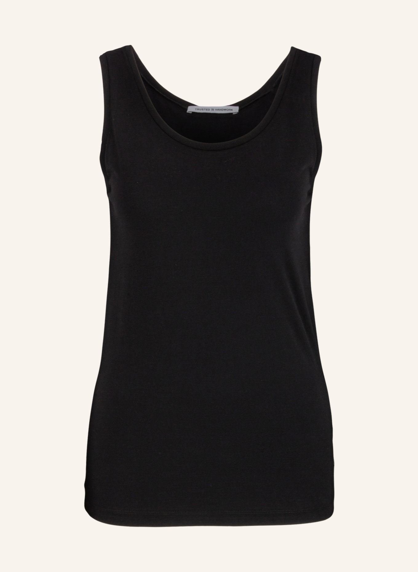 TRUSTED HANDWORK Tank Top - Original Supima Single Jersey, Farbe: SCHWARZ (Bild 1)