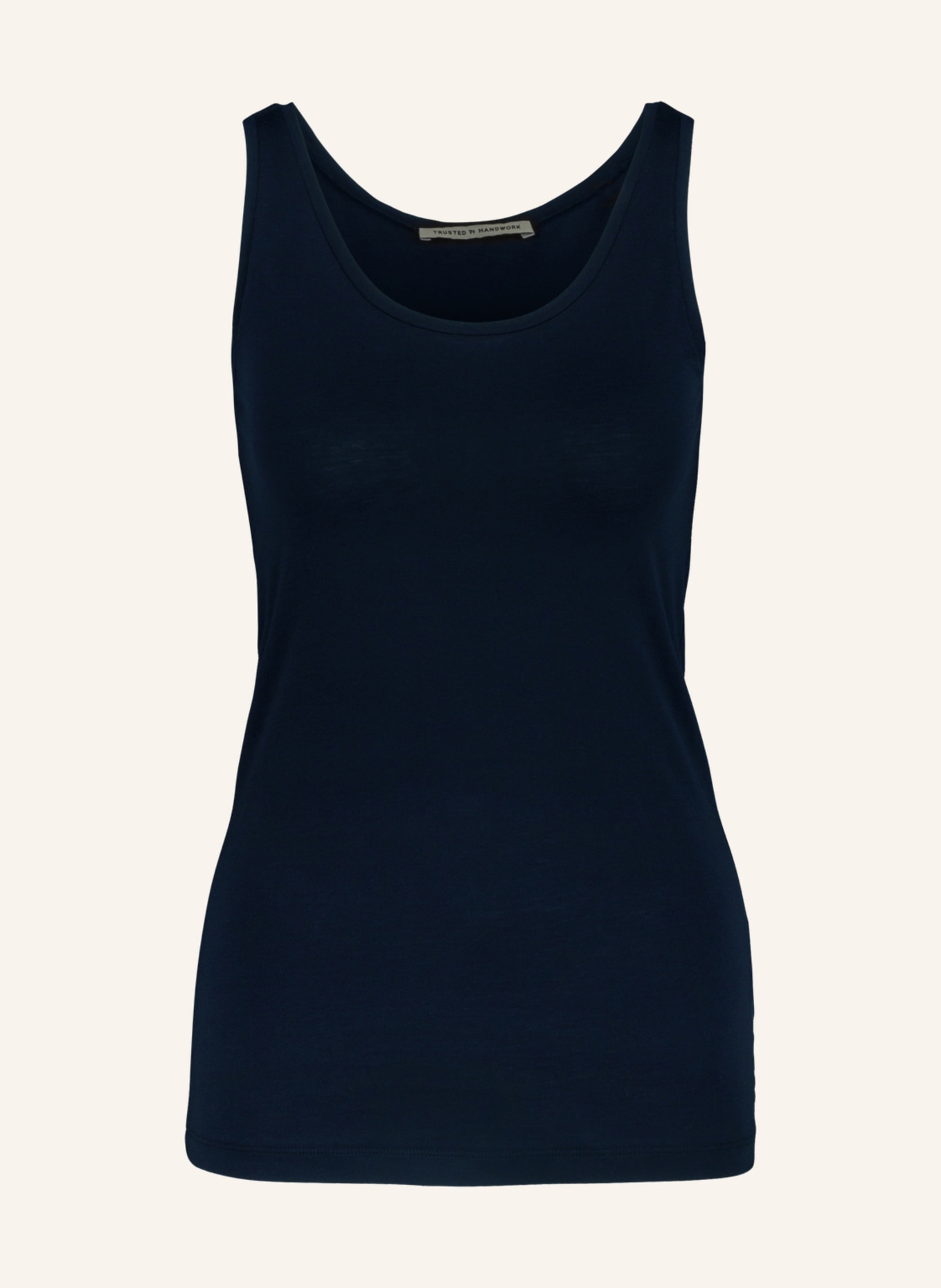 TRUSTED HANDWORK Tank Top - Original Supima Single Jersey, Farbe: BLAU (Bild 1)