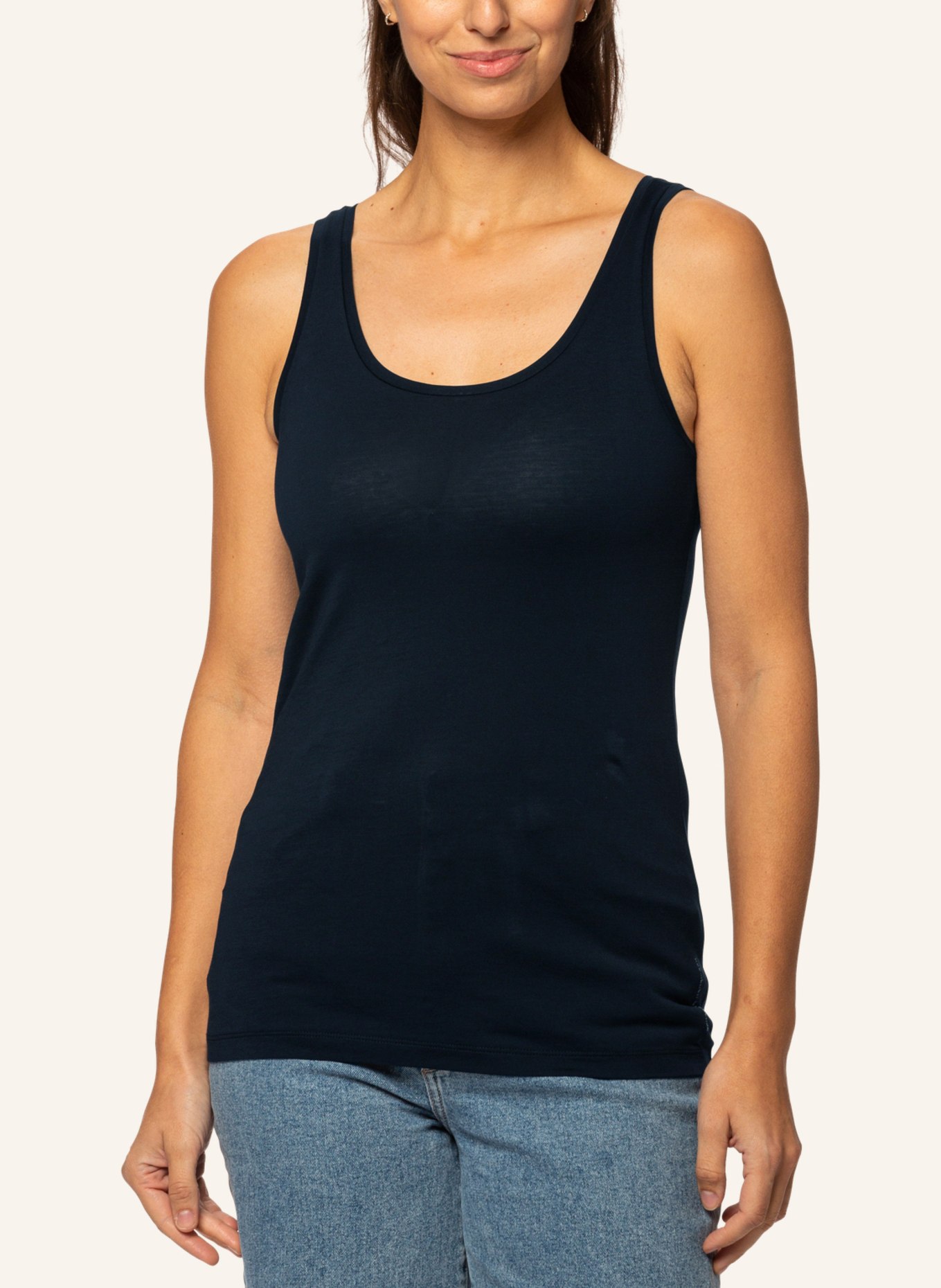 TRUSTED HANDWORK Tank Top - Original Supima Single Jersey, Farbe: BLAU (Bild 7)