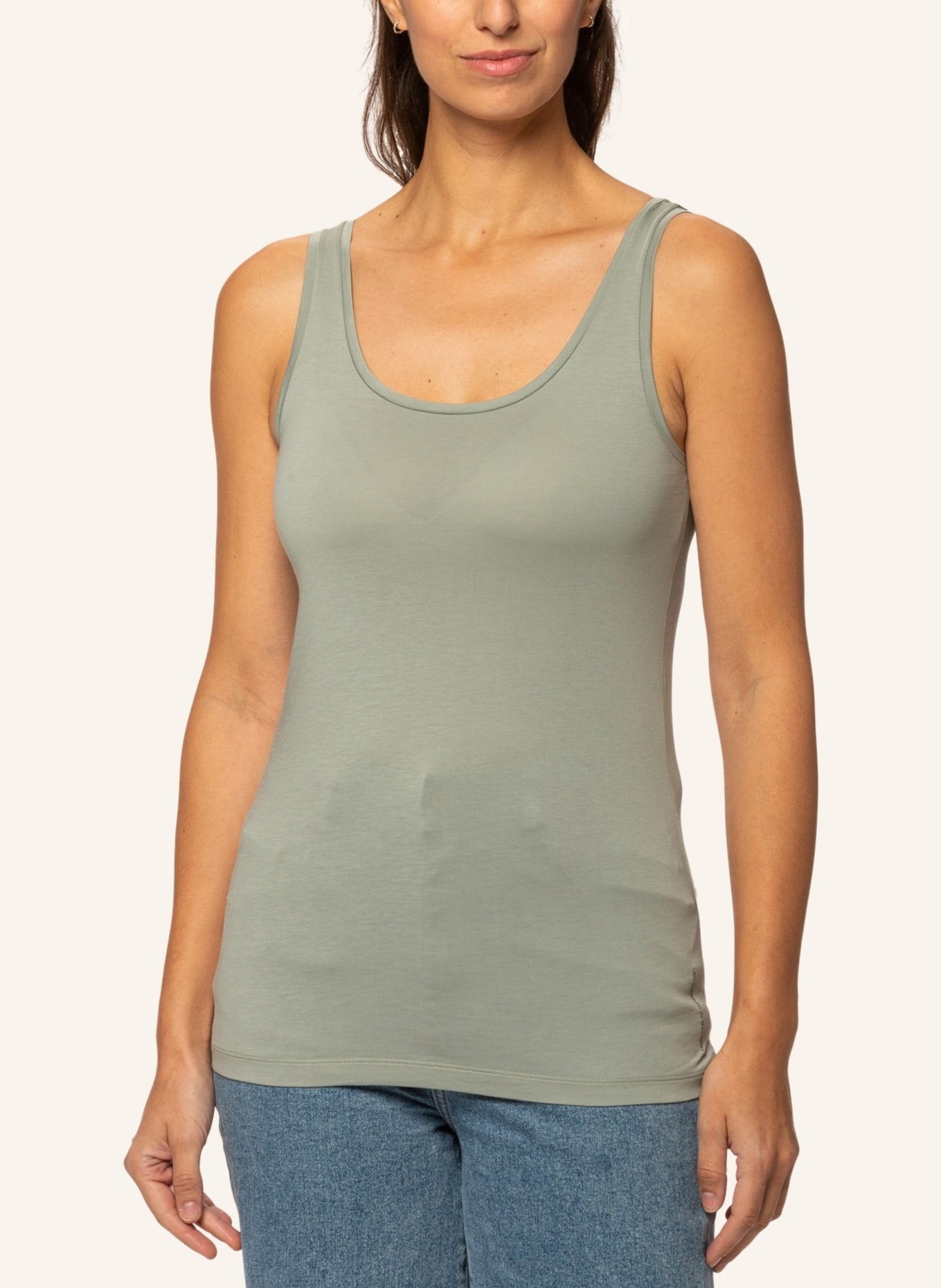 TRUSTED HANDWORK Tank Top - Original Supima Single Jersey, Farbe: GRÜN (Bild 7)