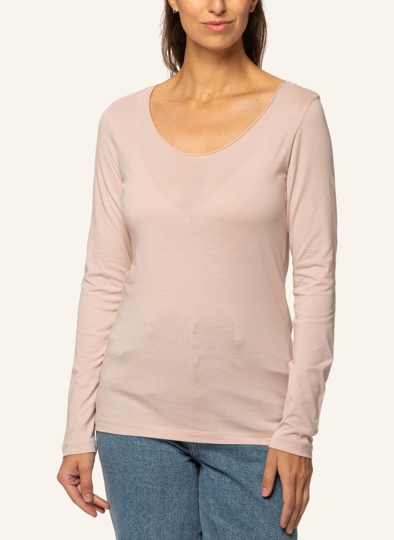 TRUSTED HANDWORK 1/1-Sleeve T-Shirt with Roll Edge, Farbe: PINK (Bild 7)