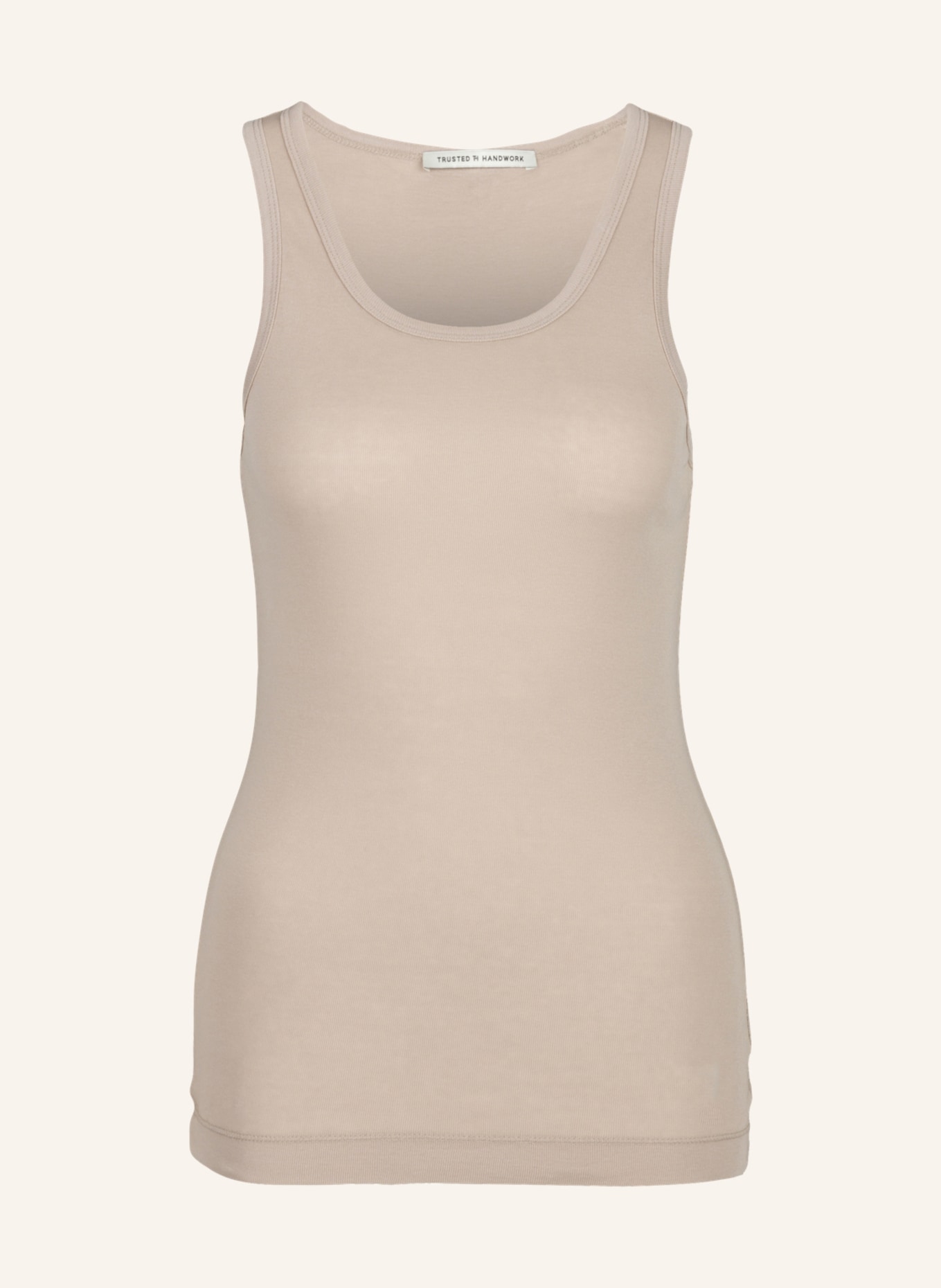 TRUSTED HANDWORK Tank Top - 1x1 Rib, Farbe: BEIGE (Bild 1)