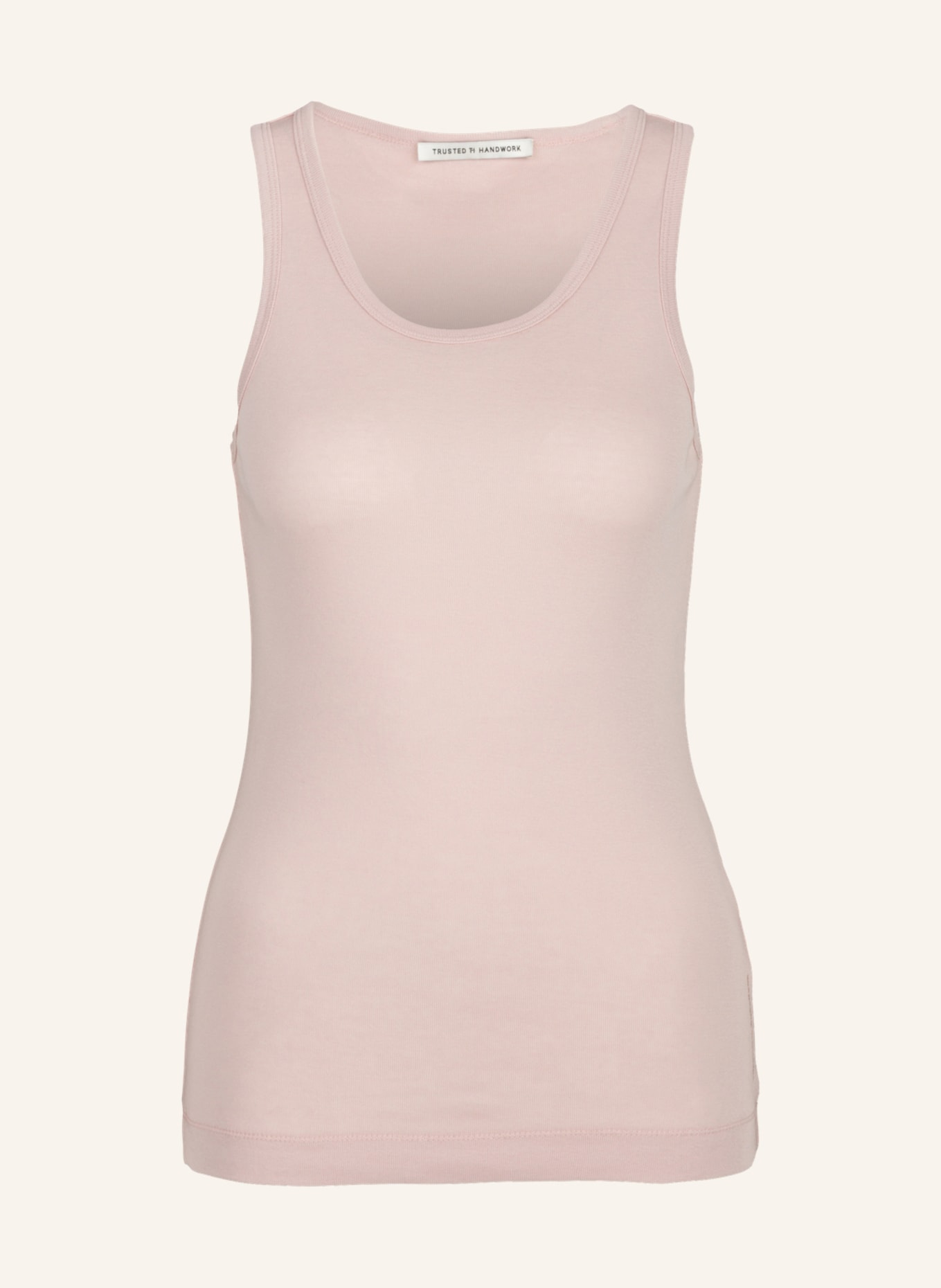 TRUSTED HANDWORK Tank Top - 1x1 Rib, Farbe: PINK (Bild 1)