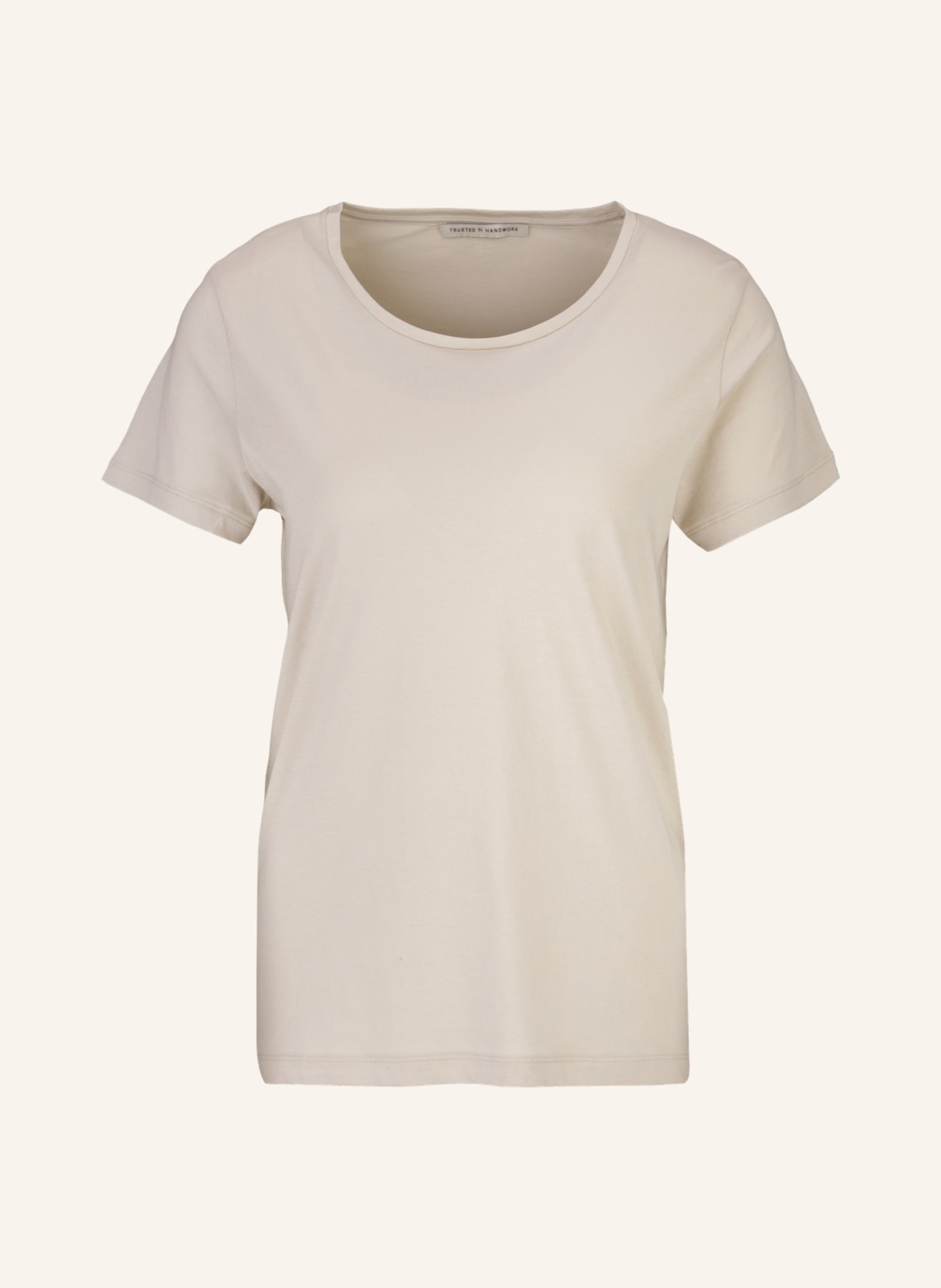 TRUSTED HANDWORK Round Neck 1/2-Sleeve T-Shirt, Farbe: BEIGE (Bild 1)