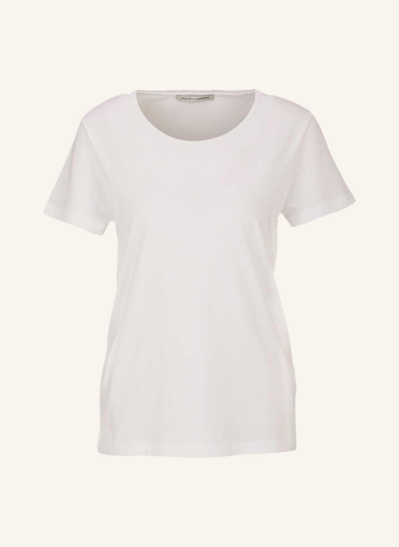 TRUSTED HANDWORK Round Neck 1/2-Sleeve T-Shirt, Farbe: WEISS (Bild 1)