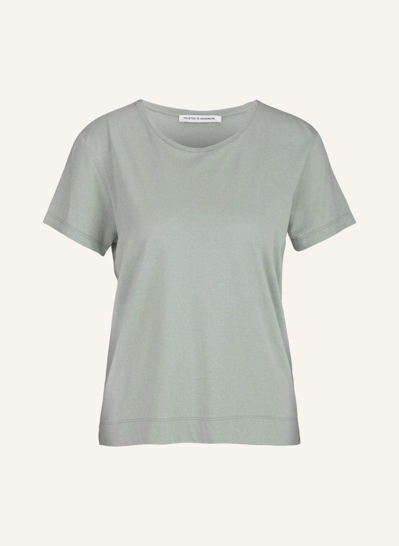 TRUSTED HANDWORK Round Neck 1/2-Sleeve T-Shirt, Farbe: GRÜN (Bild 1)