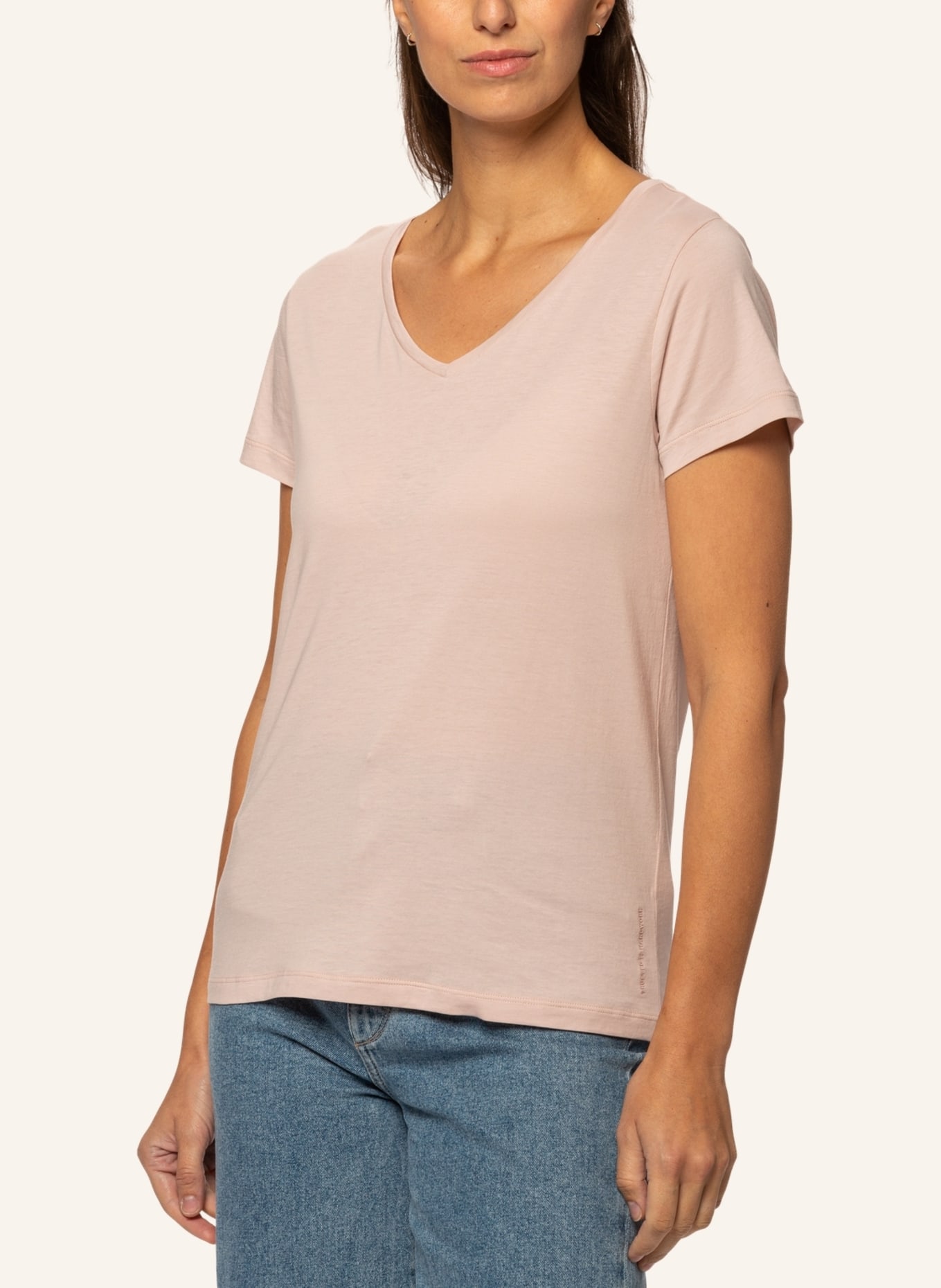 TRUSTED HANDWORK V-Neck 1/2-Sleeve T-Shirt, Farbe: PINK (Bild 3)