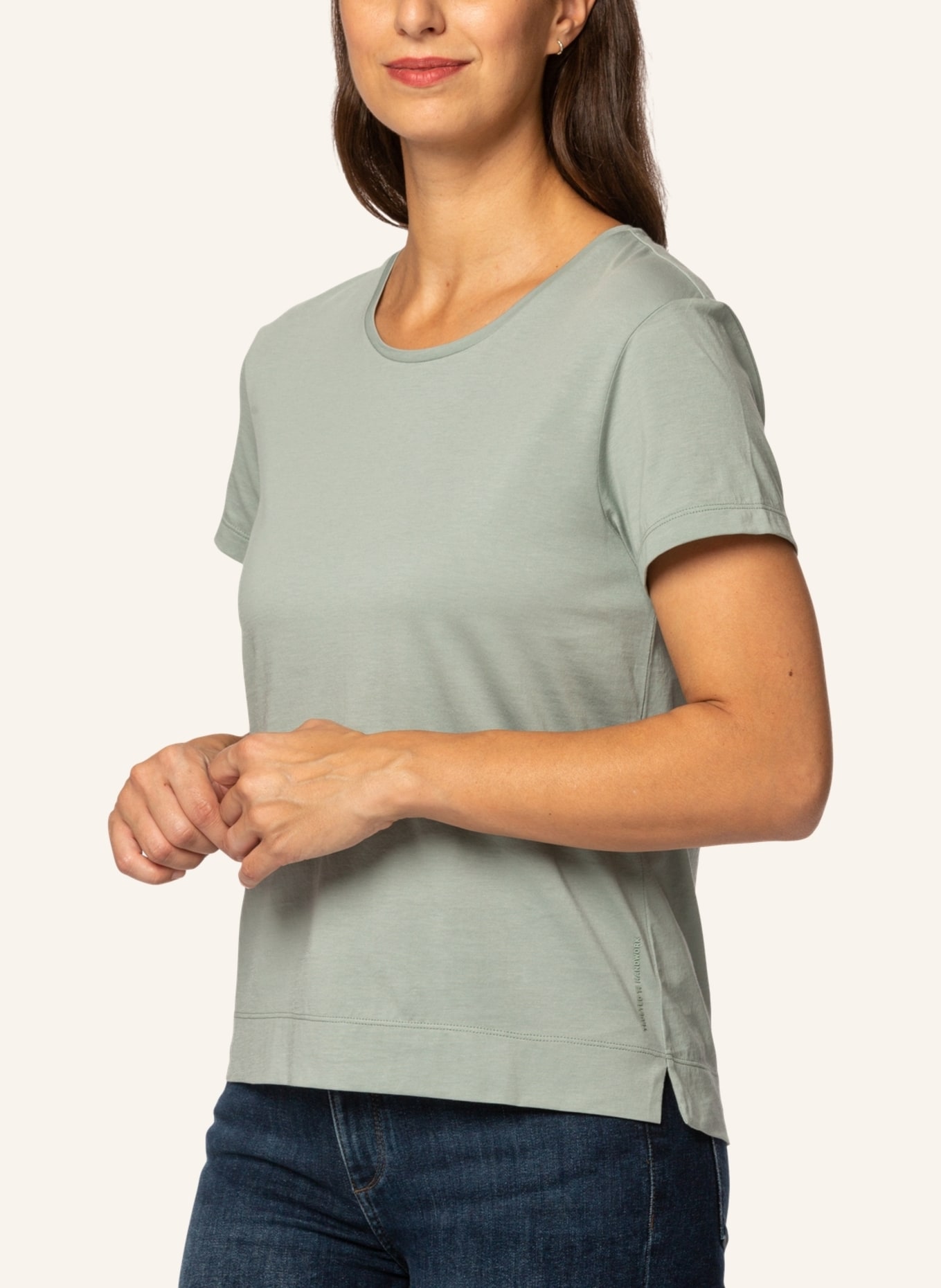 TRUSTED HANDWORK Round Neck 1/2-Sleeve T-Shirt, Farbe: GRÜN (Bild 3)