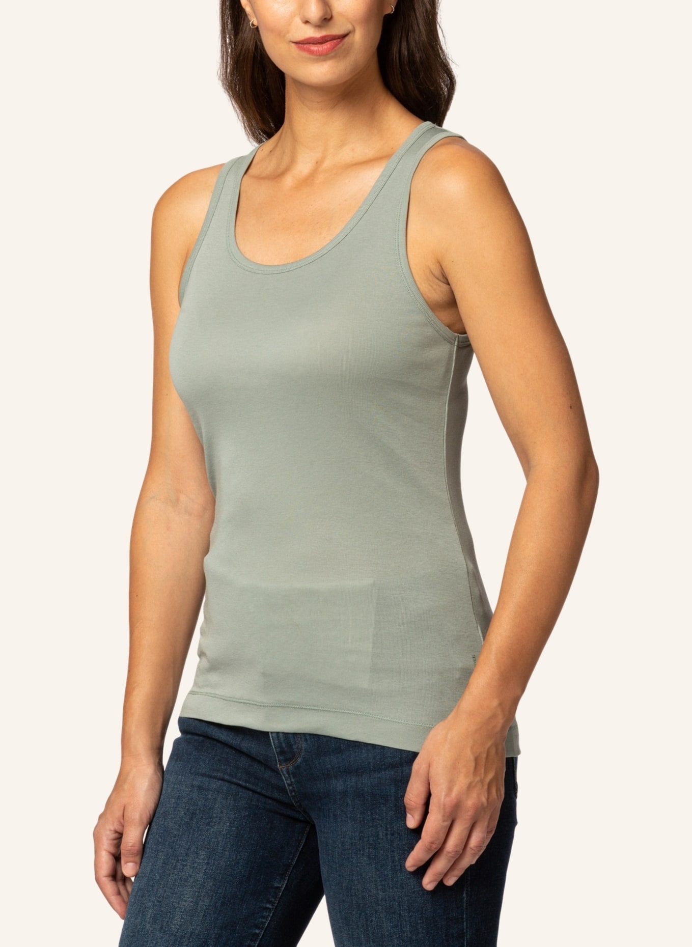 TRUSTED HANDWORK Tank Top - 1x1 Rib, Farbe: GRÜN (Bild 7)