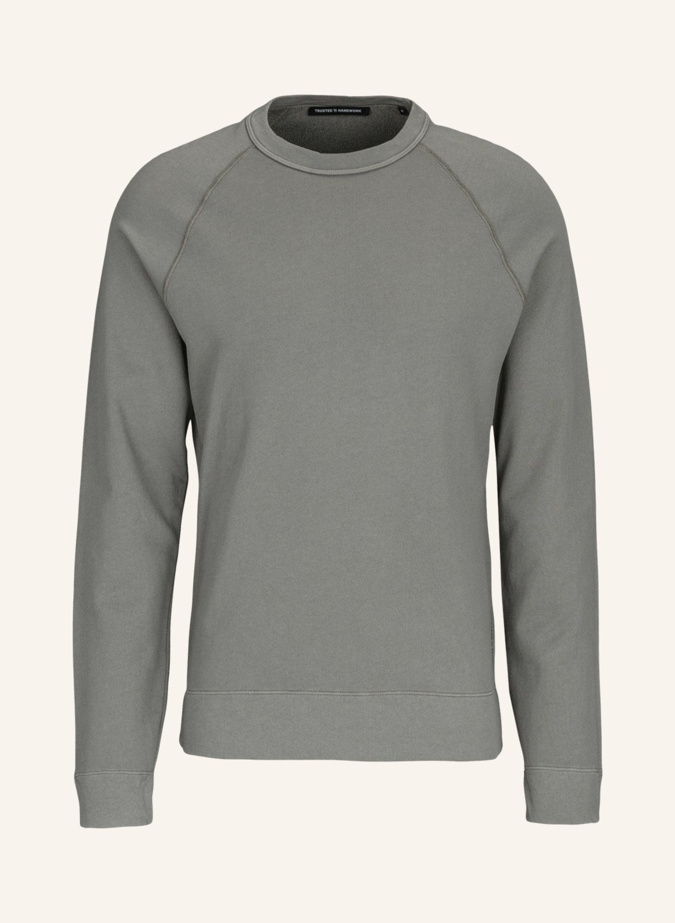 TRUSTED HANDWORK Round Neck 1/1-Sleeve Sweatshirt with Raglan, Farbe: GRAU (Bild 1)