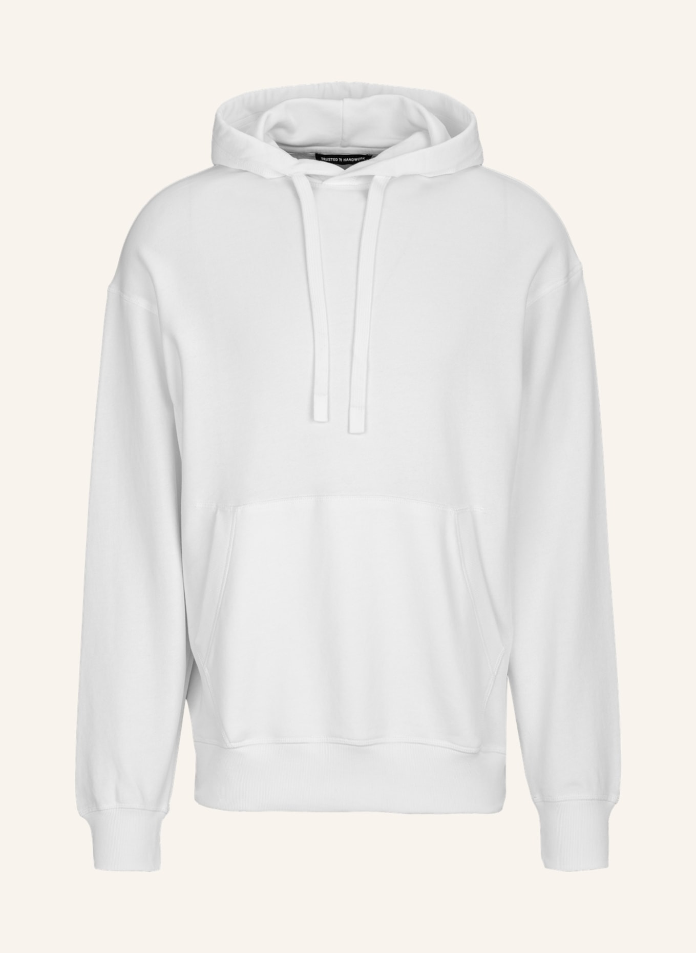 TRUSTED HANDWORK Oversized Hoodie 1/1-Sleeve Sweatshirt, Farbe: WEISS (Bild 1)