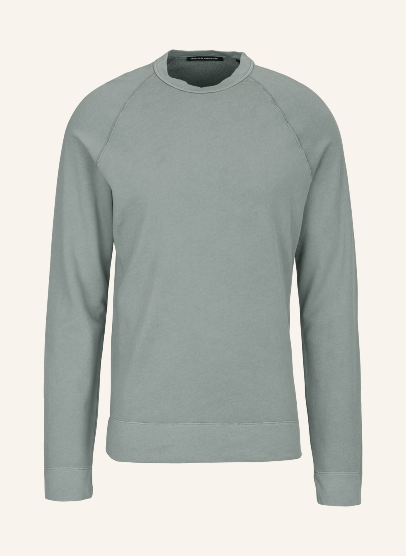 TRUSTED HANDWORK Round Neck 1/1-Sleeve Sweatshirt with Raglan, Farbe: GRAU (Bild 1)