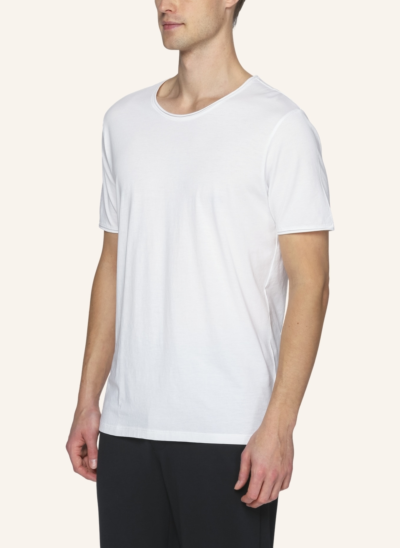 TRUSTED HANDWORK Round Neck 1/2-Sleeve T-Shirt with Roll Edge, Farbe: WEISS (Bild 7)