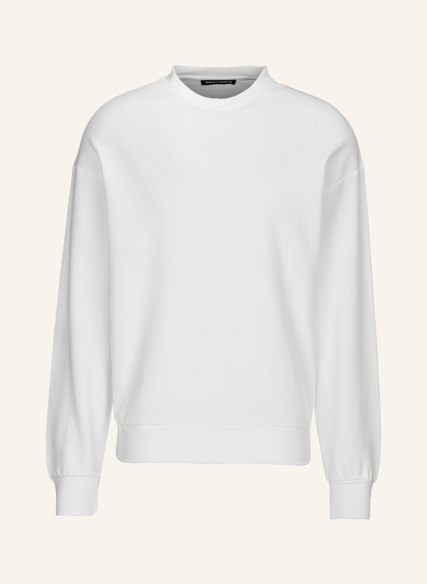 TRUSTED HANDWORK Oversized 1/1-Sleeve Sweatshirt w.Dropped Shoulder, Farbe: WEISS (Bild 1)