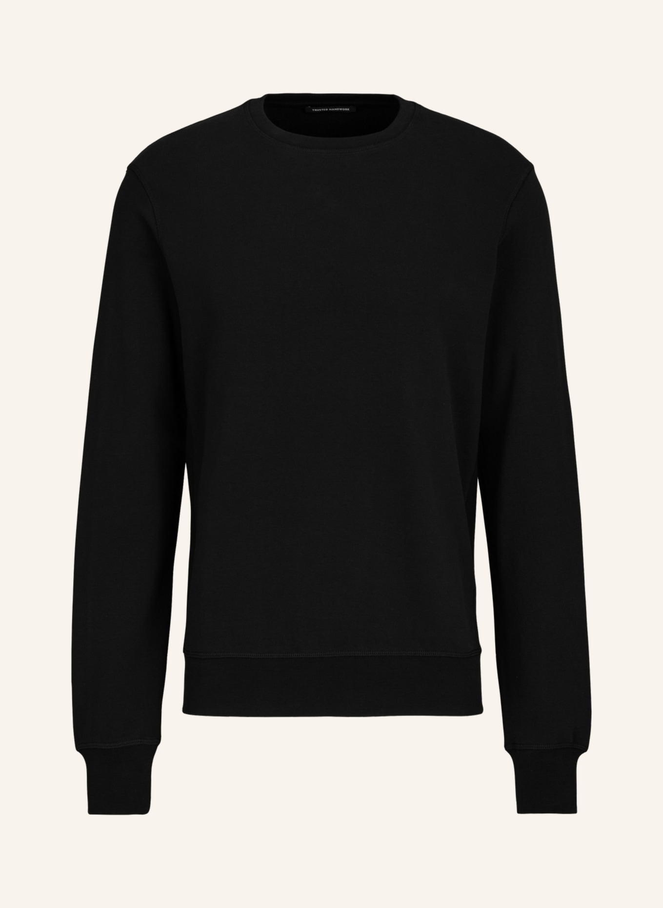 TRUSTED HANDWORK Round Neck 1/1-Sleeve Sweatshirt, Farbe: SCHWARZ (Bild 1)