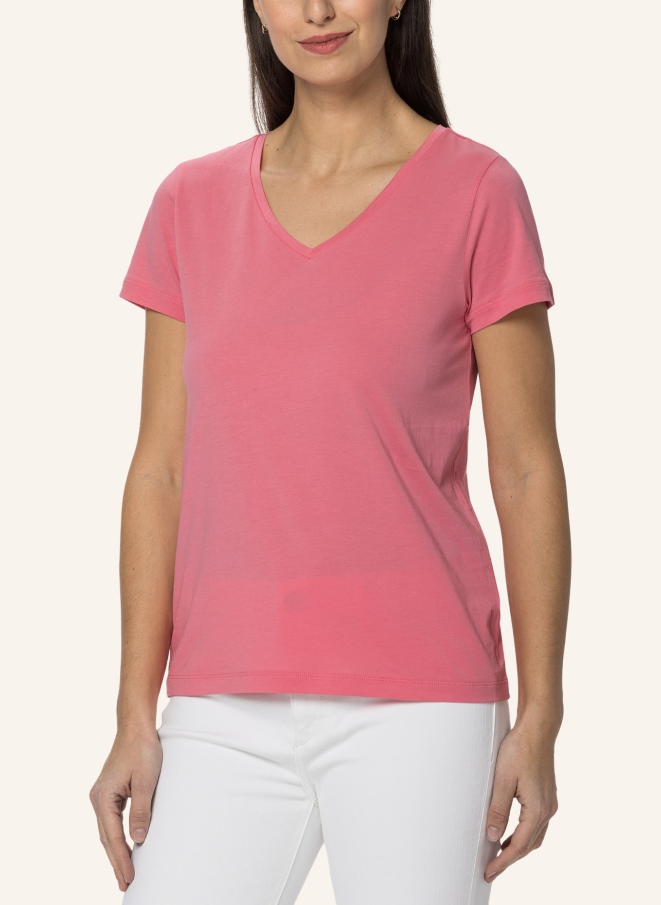 TRUSTED HANDWORK V-Neck 1/2-Sleeve T-Shirt, Farbe: PINK (Bild 3)