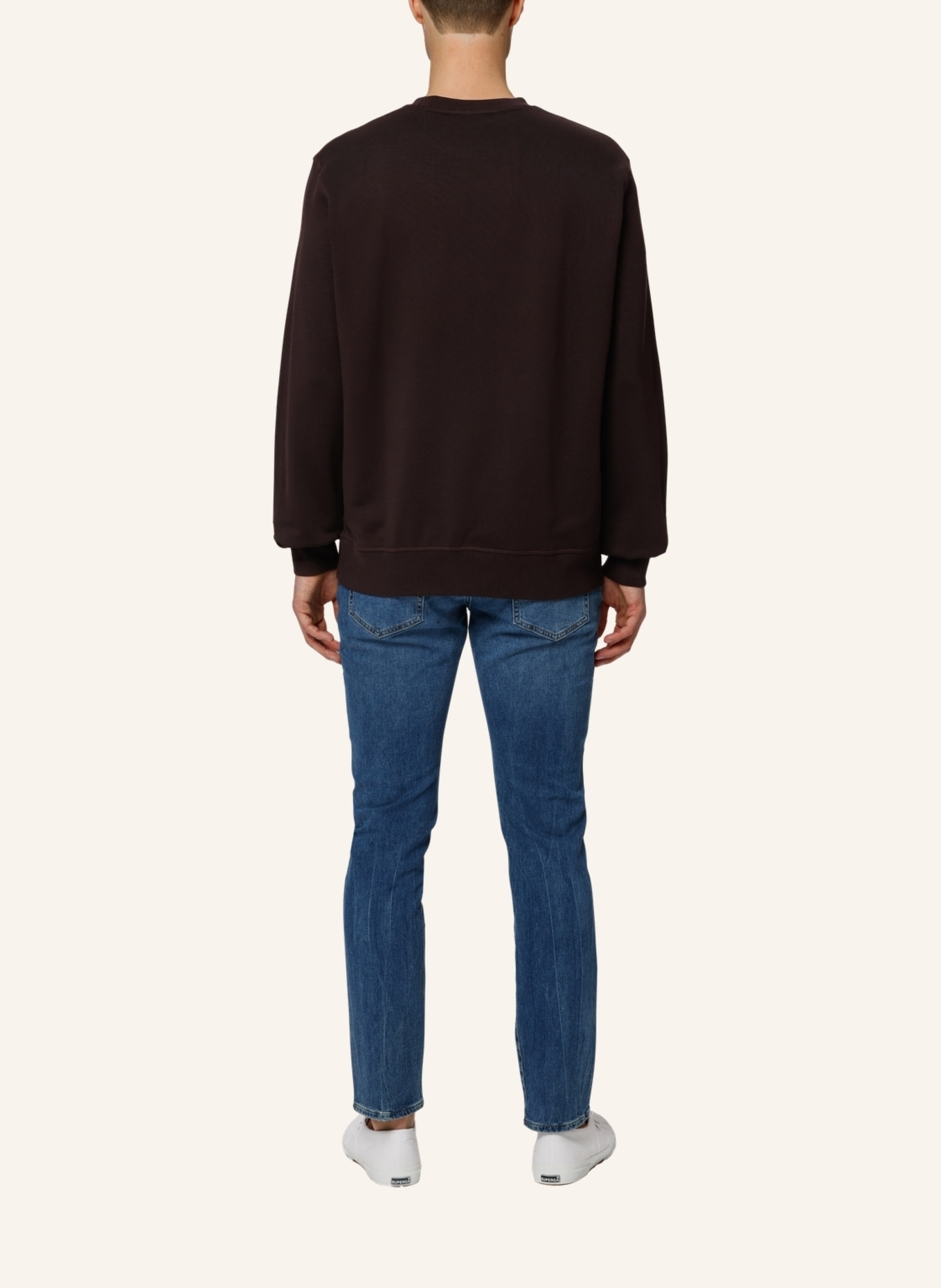 TRUSTED HANDWORK Round Neck 1/1-Sleeve Sweatshirt, Farbe: BRAUN (Bild 2)