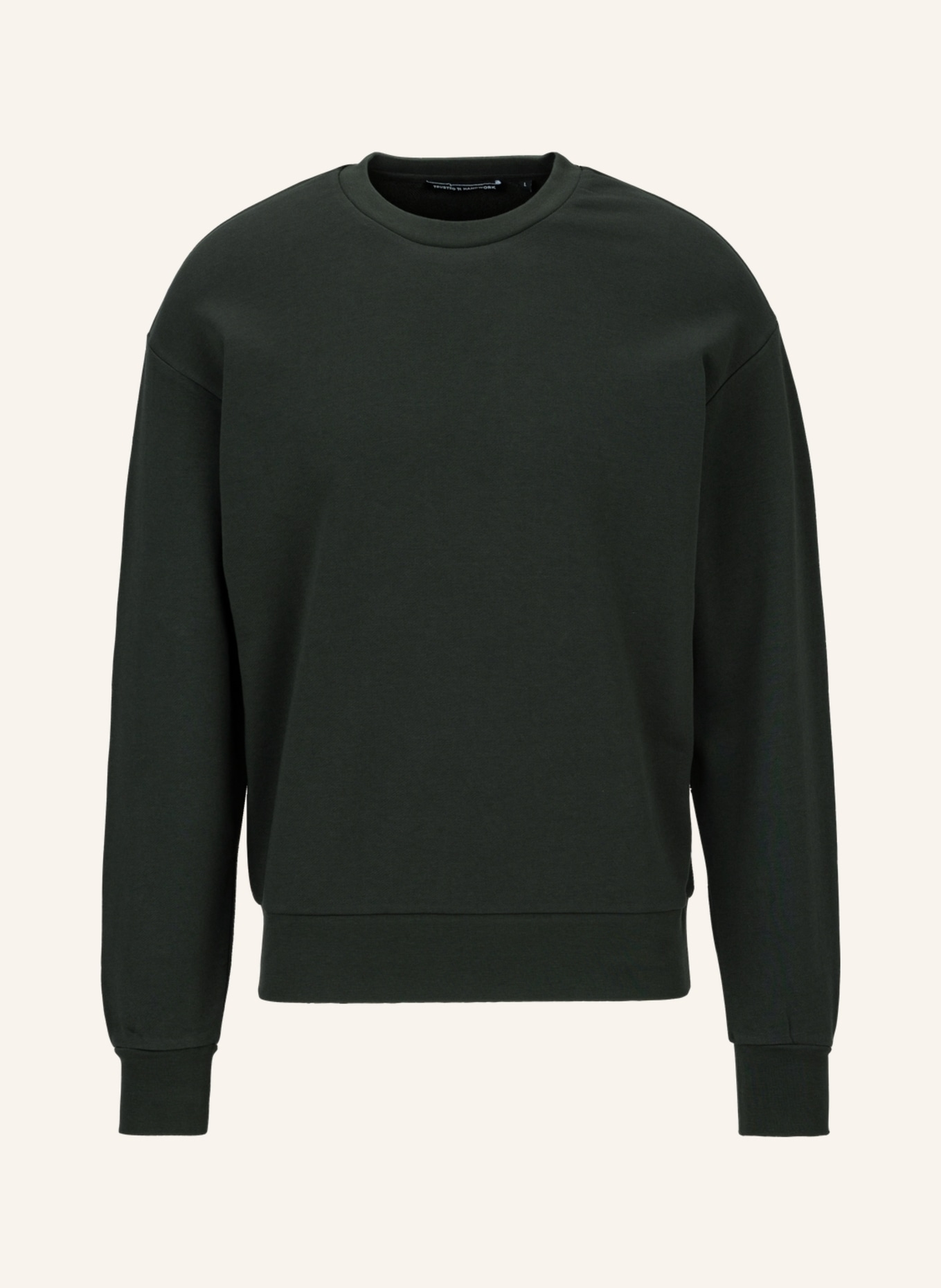 TRUSTED HANDWORK Oversized 1/1-Sleeve Sweatshirt w.Dropped Shoulder, Farbe: GRÜN (Bild 1)