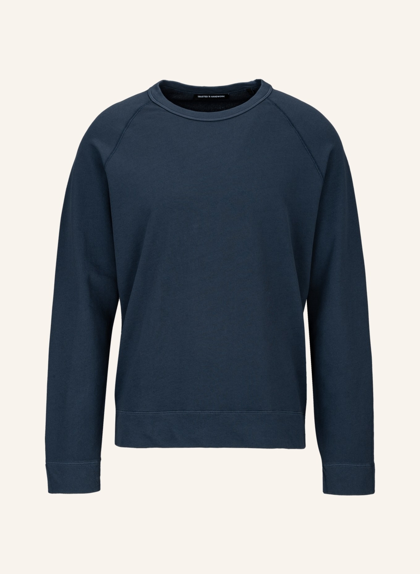 TRUSTED HANDWORK Round Neck 1/1-Sleeve Sweatshirt with Raglan, Farbe: BLAU (Bild 1)