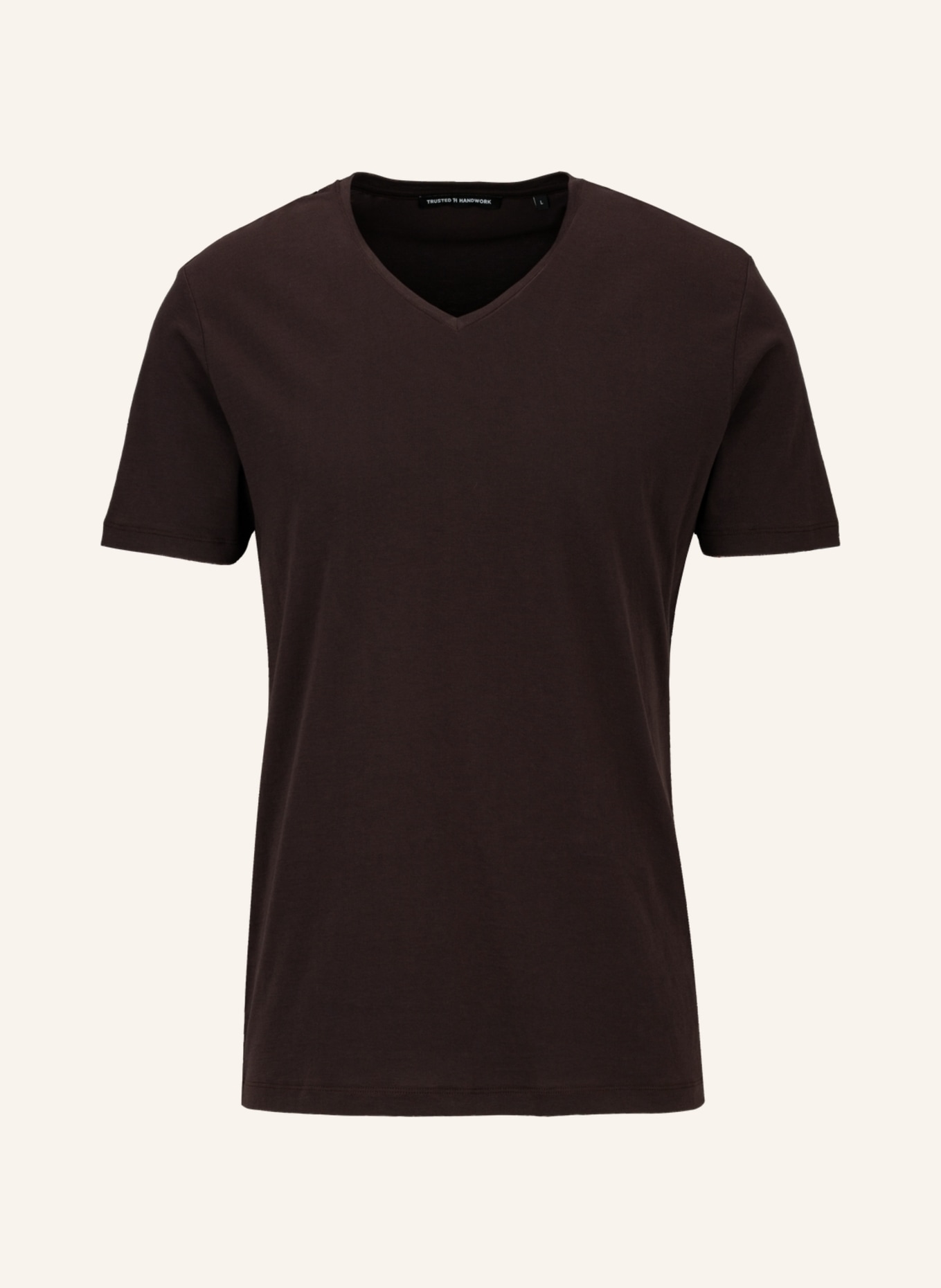 TRUSTED HANDWORK V Neck 1/2-Sleeve T-Shirt, Farbe: SCHWARZ (Bild 1)