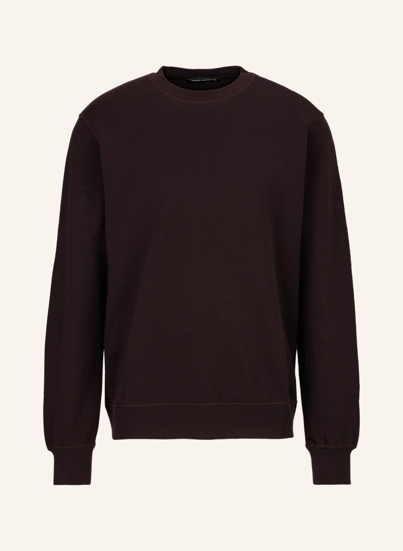 TRUSTED HANDWORK Round Neck 1/1-Sleeve Sweatshirt, Farbe: BRAUN (Bild 1)