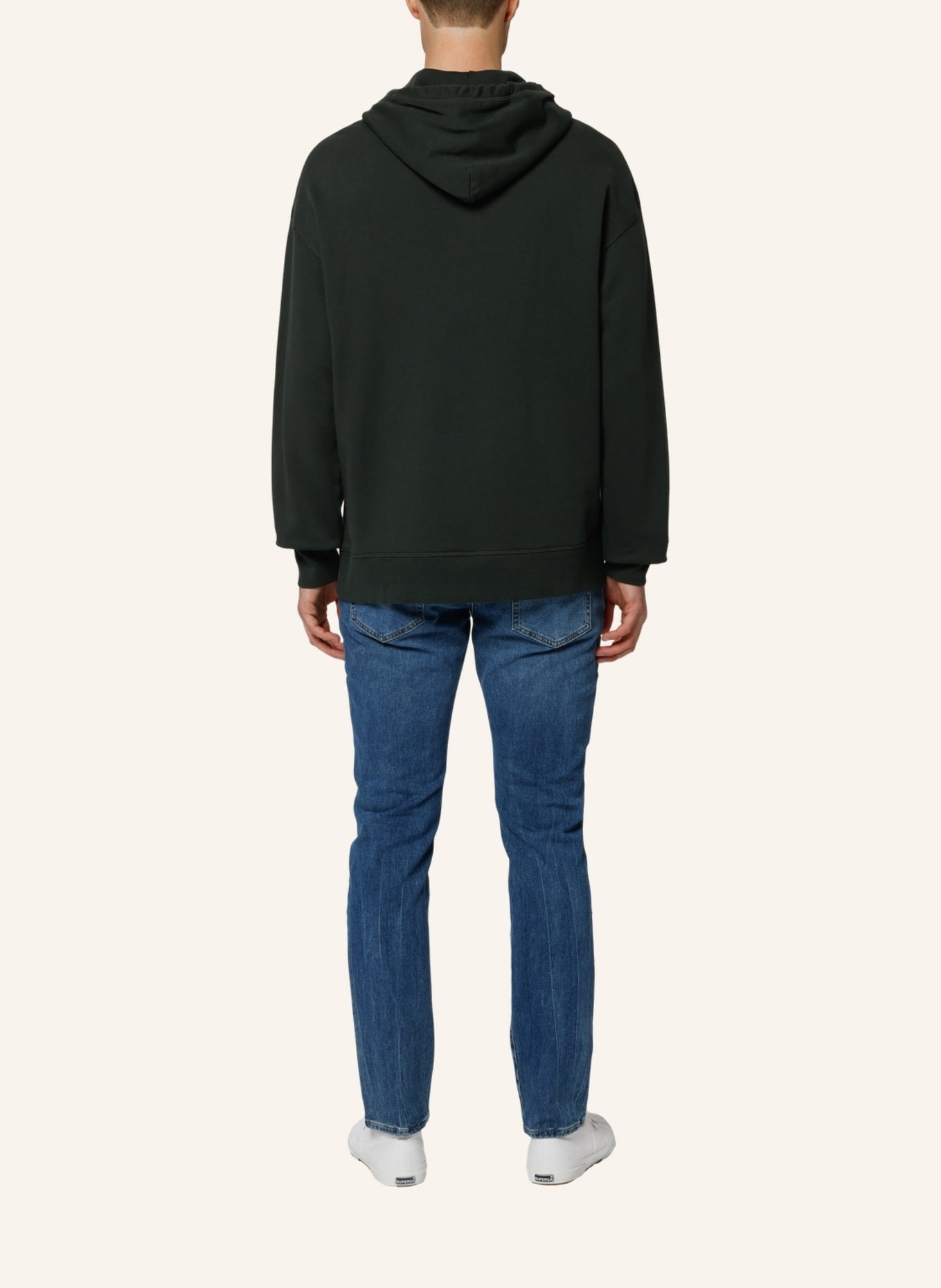 TRUSTED HANDWORK Oversized Hoodie 1/1-Sleeve Sweatshirt, Farbe: GRÜN (Bild 3)