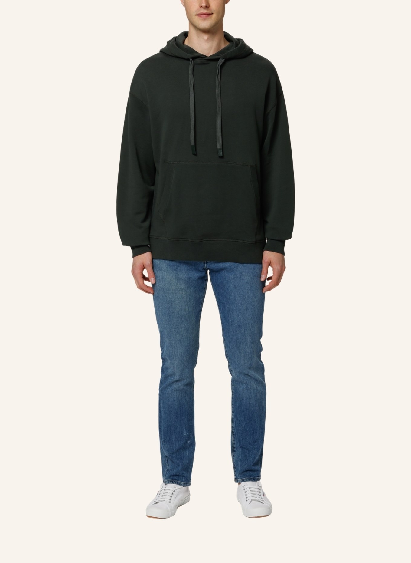 TRUSTED HANDWORK Oversized Hoodie 1/1-Sleeve Sweatshirt, Farbe: GRÜN (Bild 2)