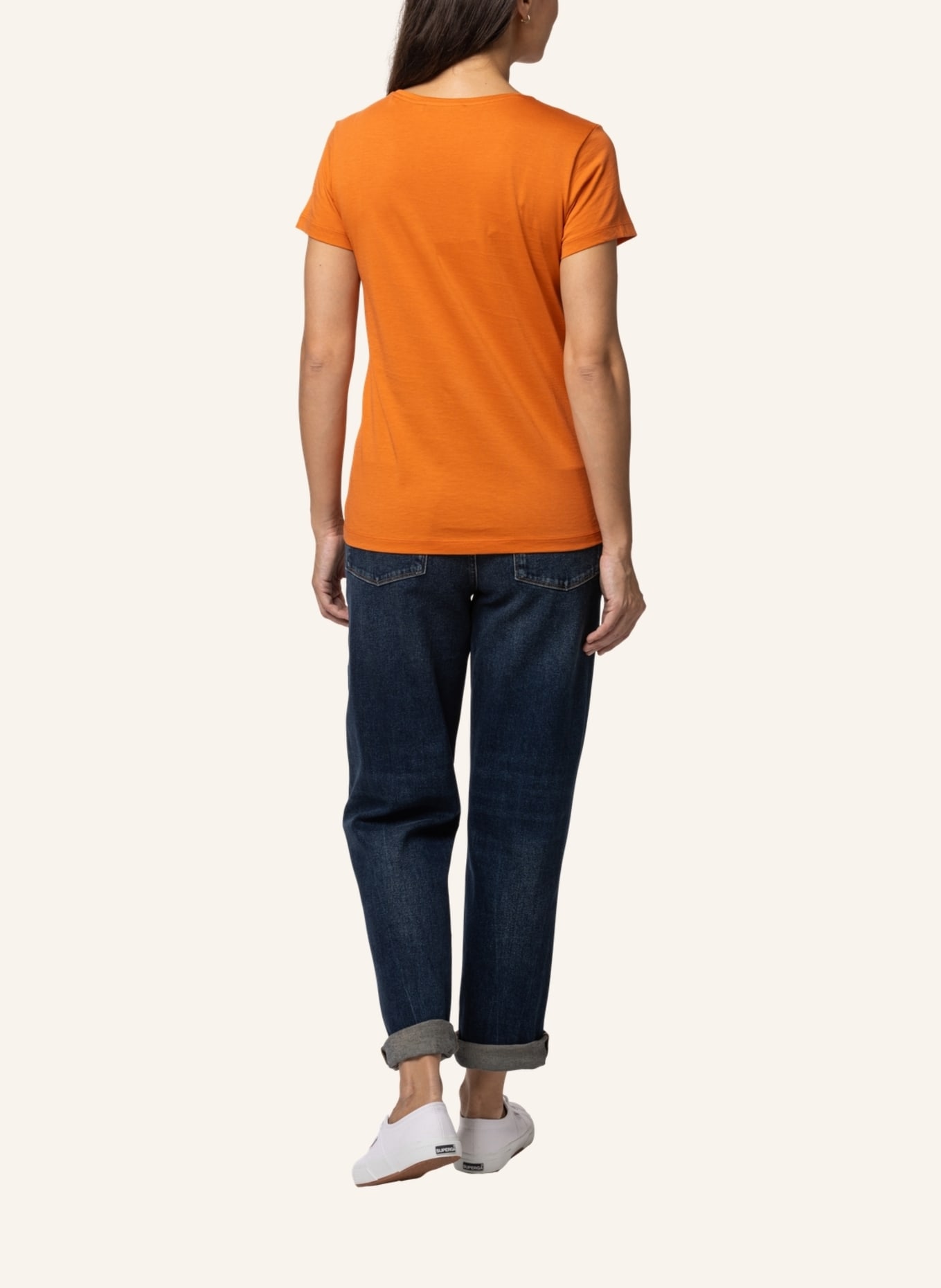 TRUSTED HANDWORK Round Neck 1/2-Sleeve T-Shirt, Farbe: ORANGE (Bild 2)