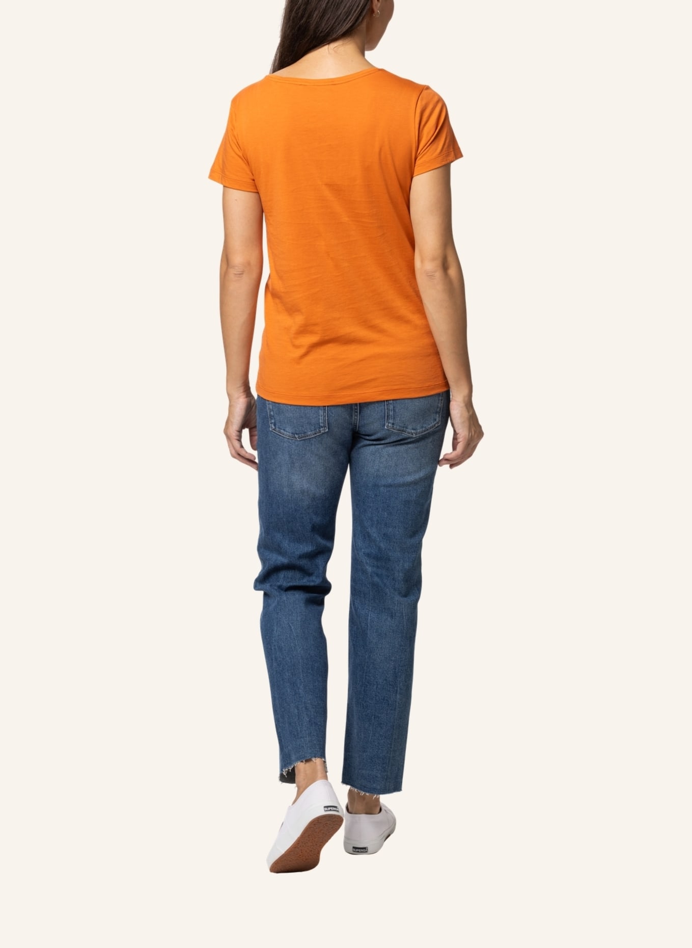 TRUSTED HANDWORK V-Neck 1/2-Sleeve T-Shirt, Farbe: ORANGE (Bild 2)