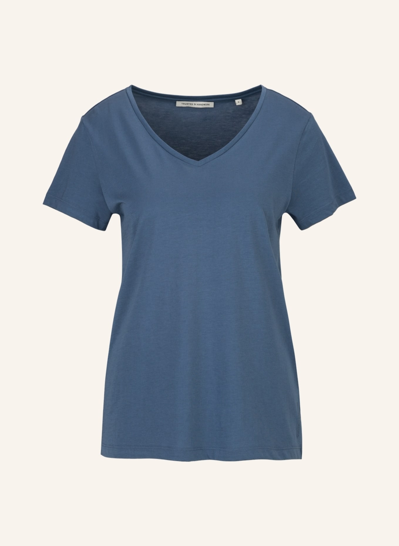 TRUSTED HANDWORK V-Neck 1/2-Sleeve T-Shirt, Farbe: BLAU (Bild 1)