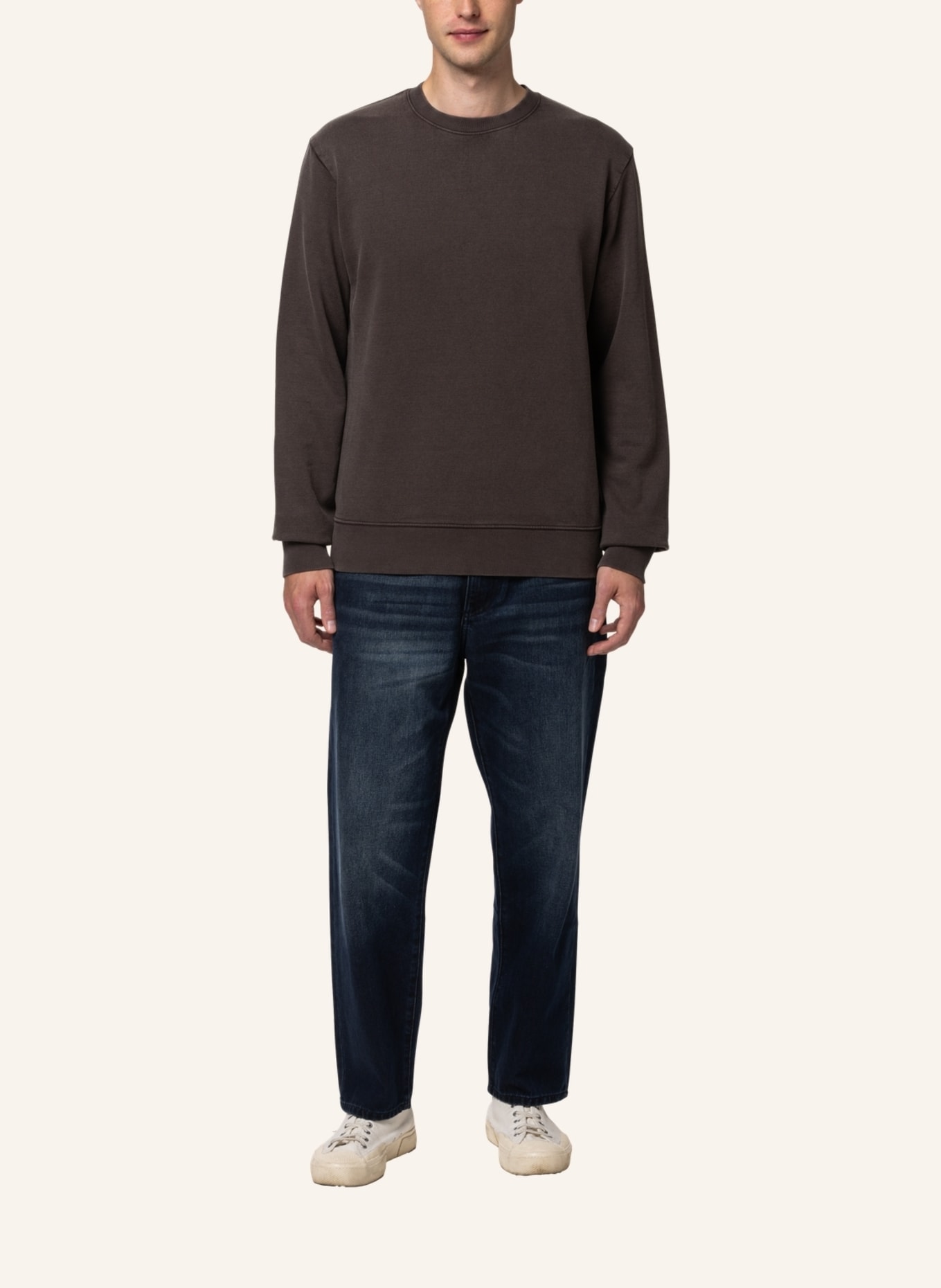 TRUSTED HANDWORK Round Neck 1/1-Sleeve Sweatshirt, Farbe: BRAUN (Bild 8)