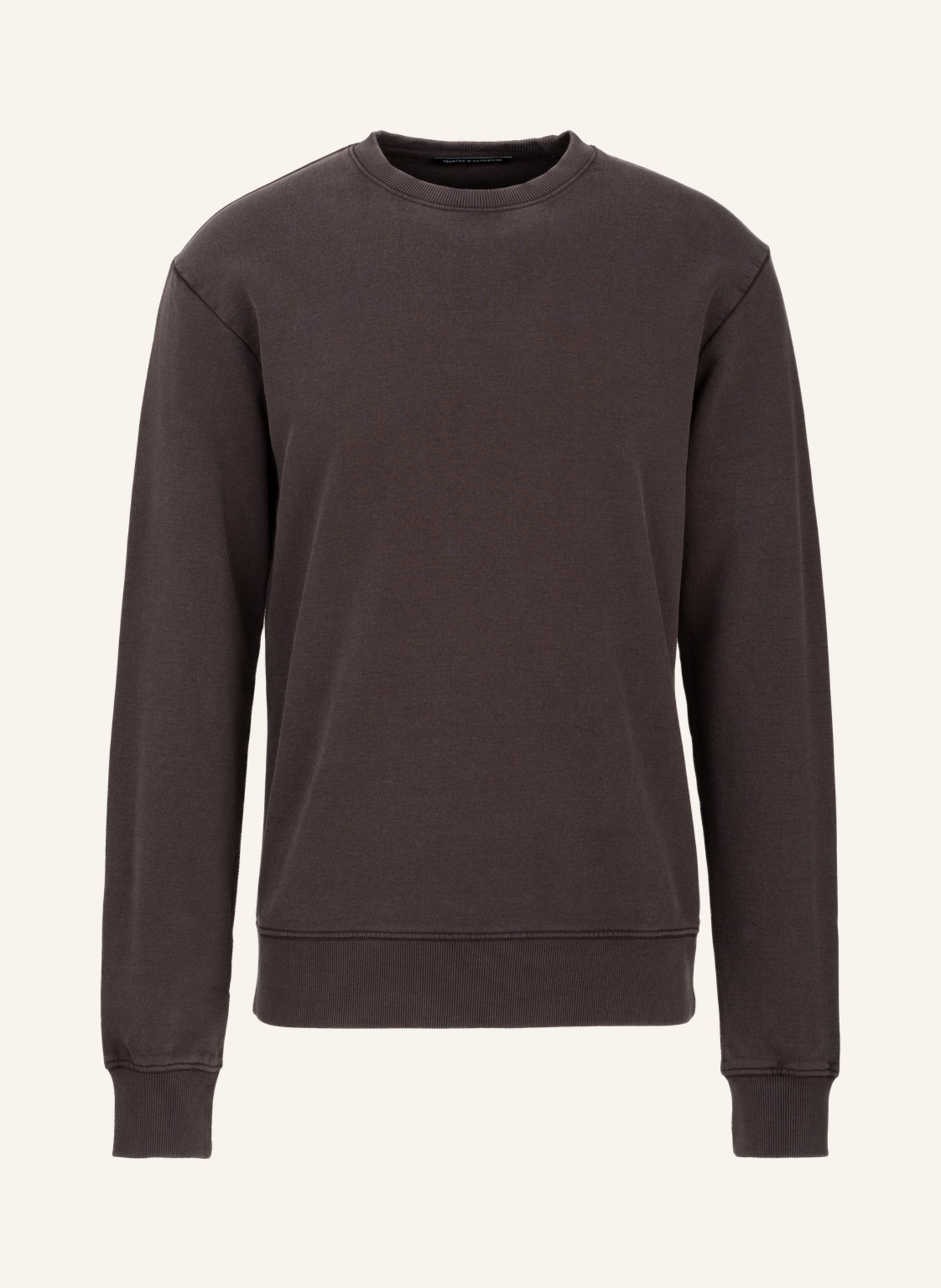 TRUSTED HANDWORK Round Neck 1/1-Sleeve Sweatshirt, Farbe: BRAUN (Bild 1)