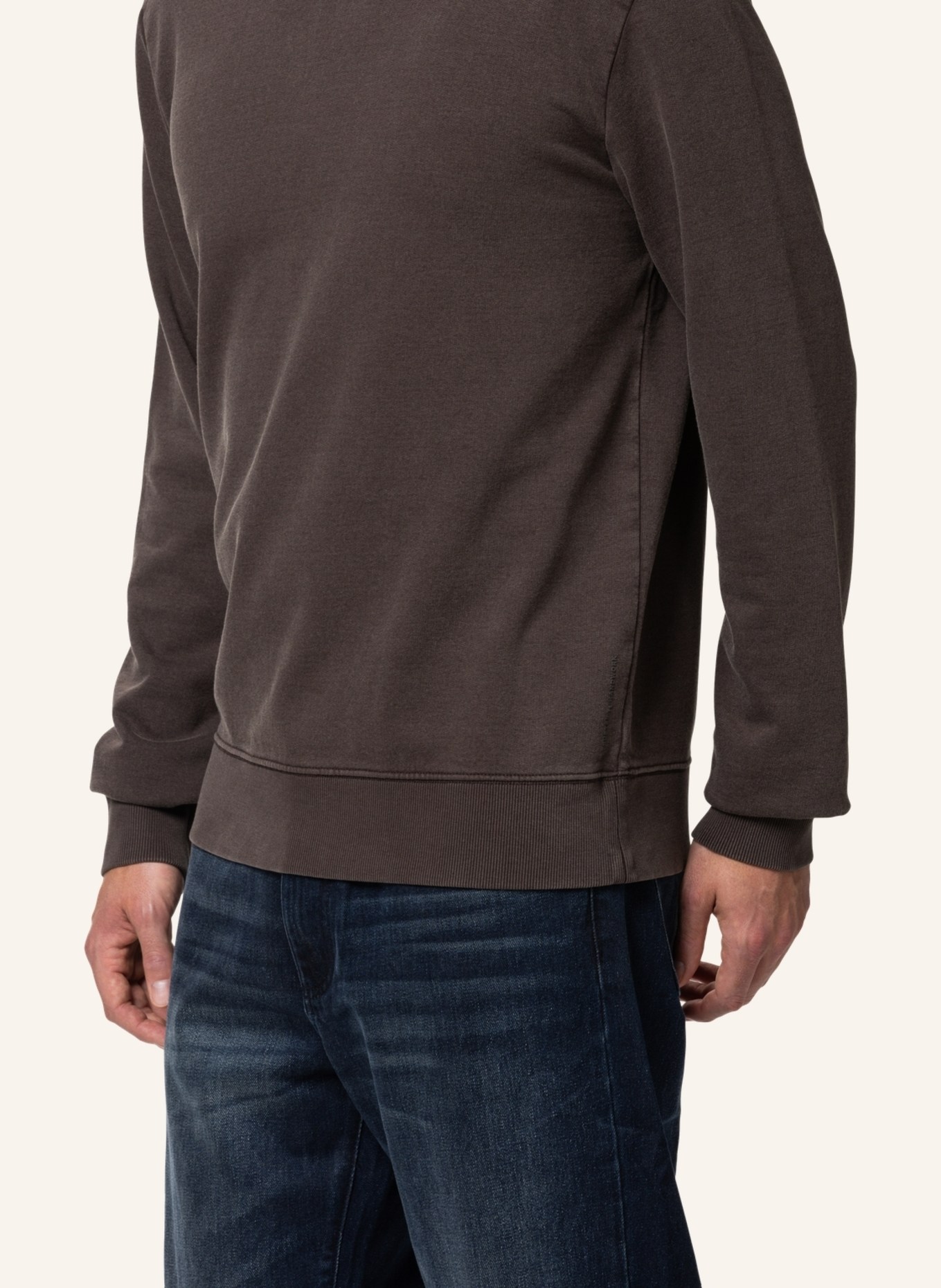 TRUSTED HANDWORK Round Neck 1/1-Sleeve Sweatshirt, Farbe: BRAUN (Bild 7)