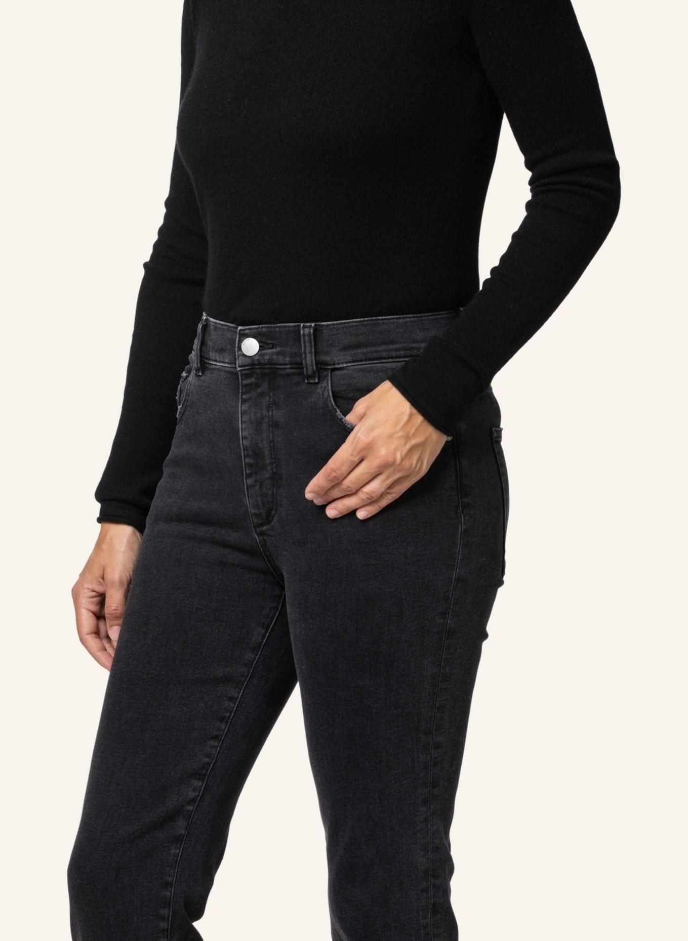 DL1961 Jeans PATTI STRAIGHT, Farbe: SCHWARZ (Bild 3)