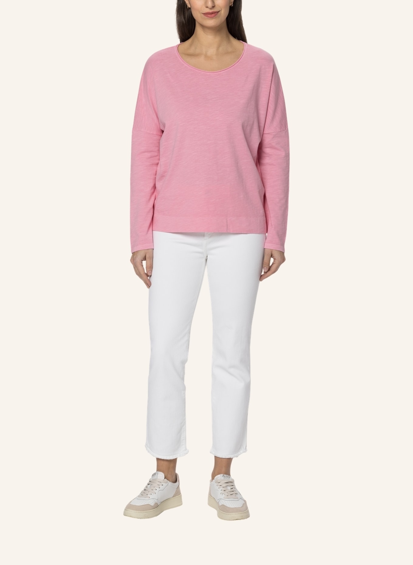 TRUSTED HANDWORK Round Neck 1/1-Sleeve T-Shirt w.Dropped Shoulder, Farbe: PINK (Bild 3)