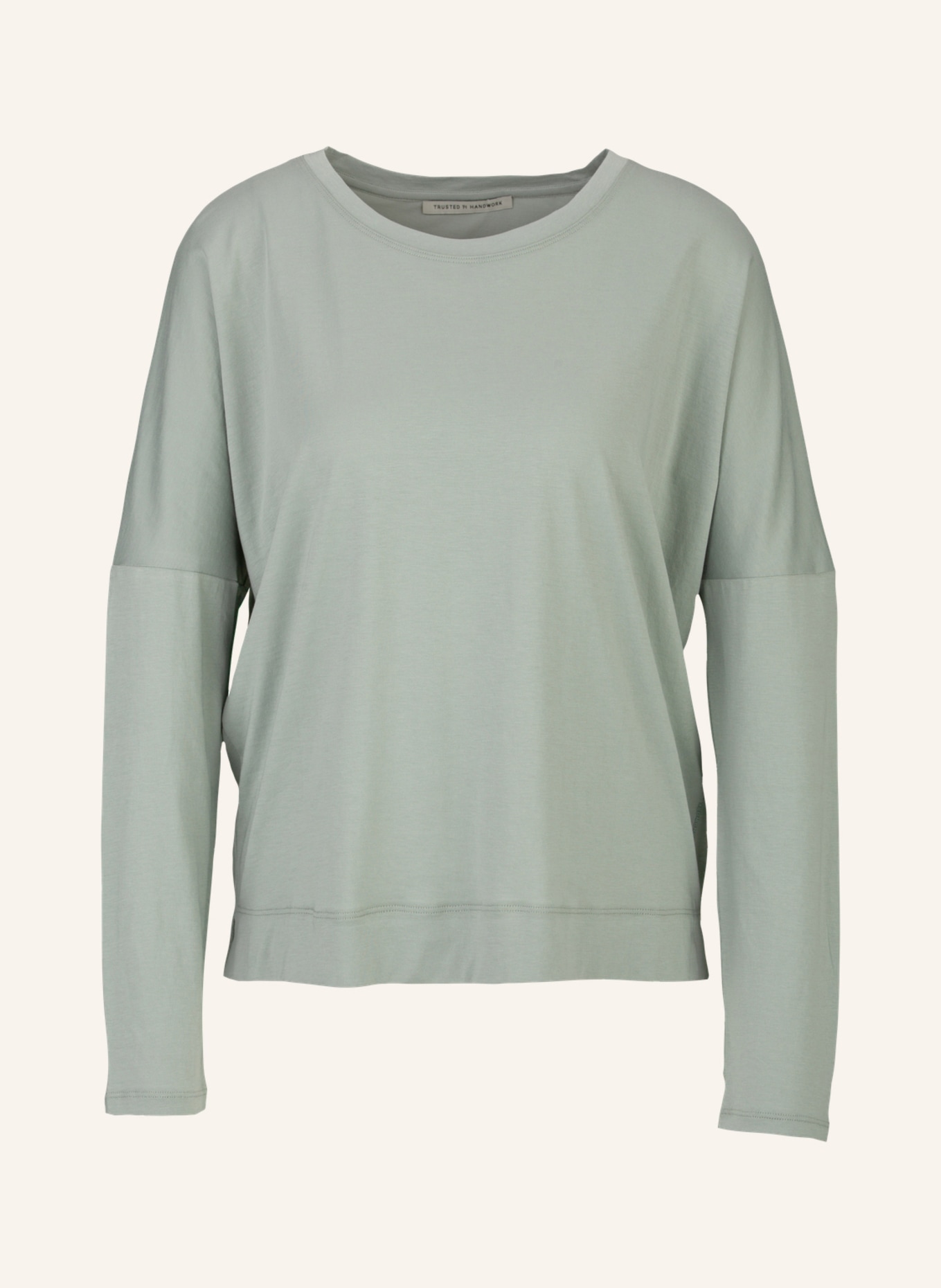 TRUSTED HANDWORK Round Neck 1/1-Sleeve T-Shirt w. Dropped Shoulder, Farbe: GRÜN (Bild 1)