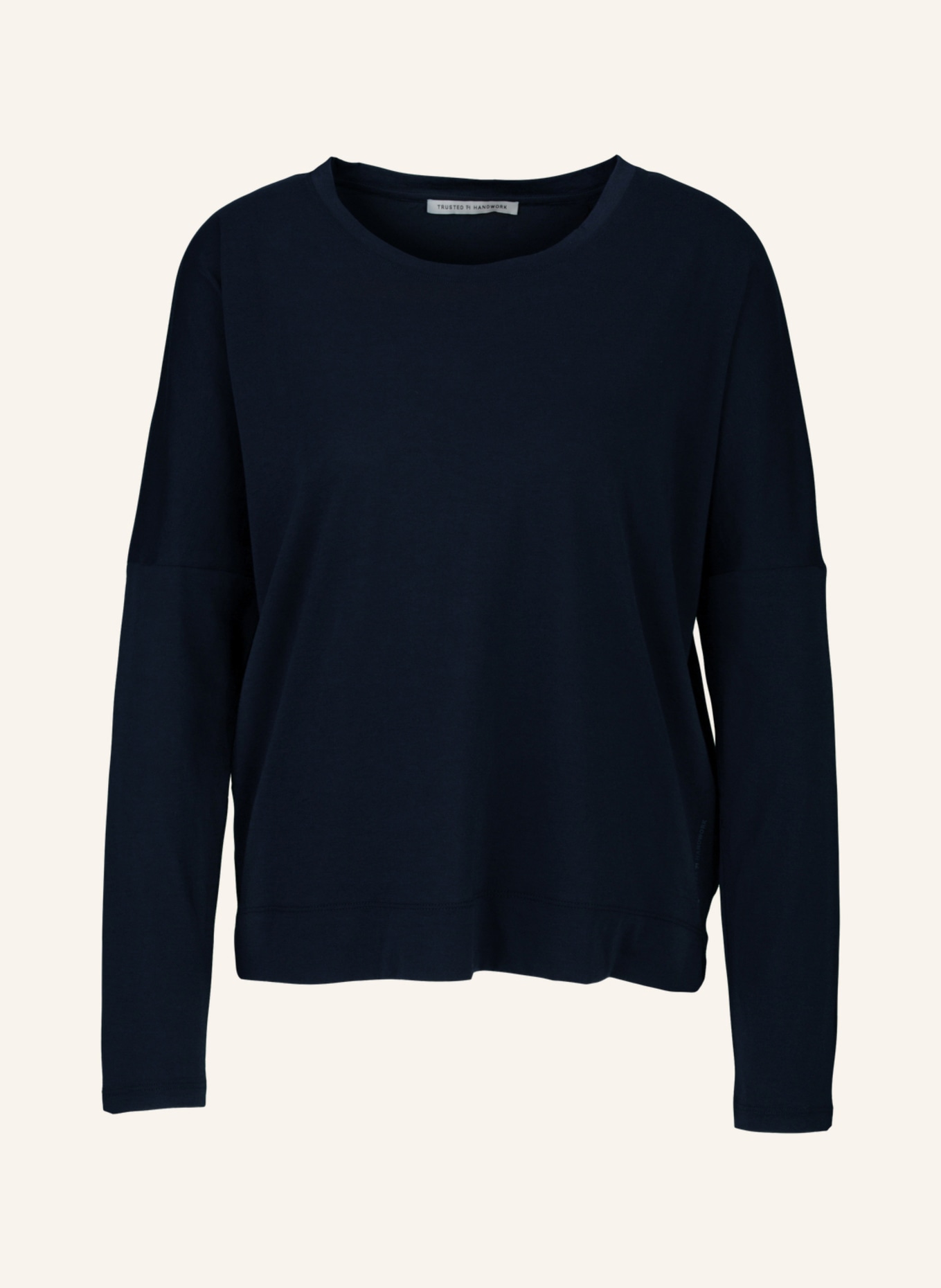 TRUSTED HANDWORK Round Neck 1/1-Sleeve T-Shirt w. Dropped Shoulder, Farbe: BLAU (Bild 1)